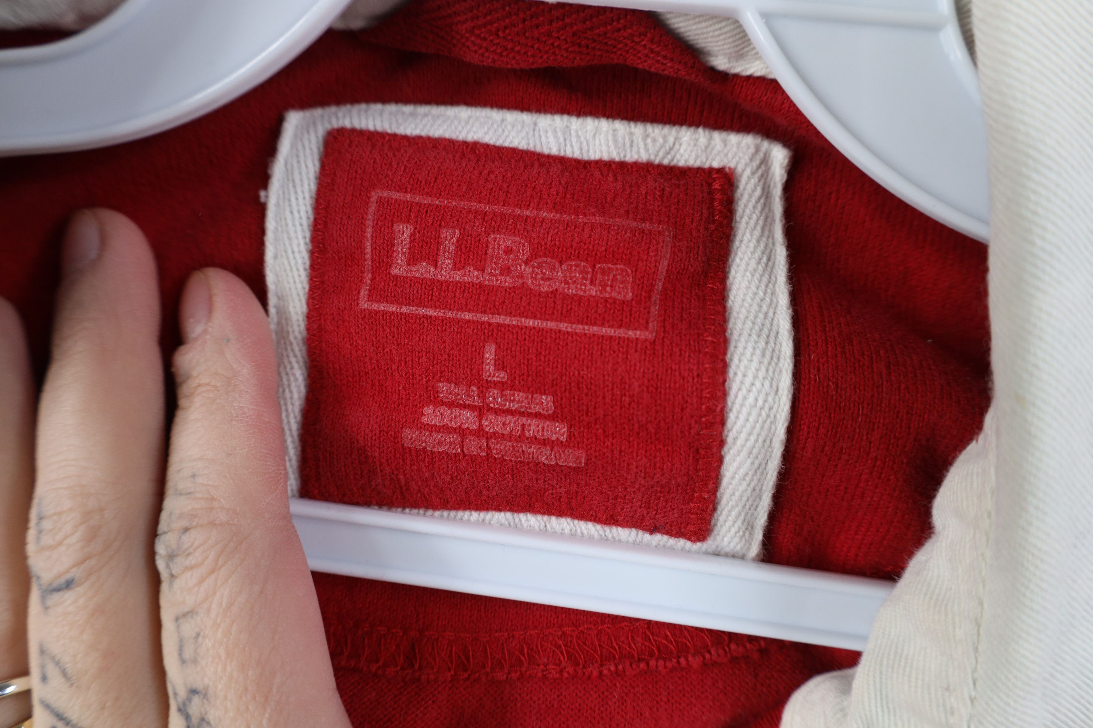 L.L. Bean Vintage LL Bean Heavy Elbow Patch Long Sleeve Rugby Polo Red Size US L / EU 52-54 / 3 - 9 Thumbnail