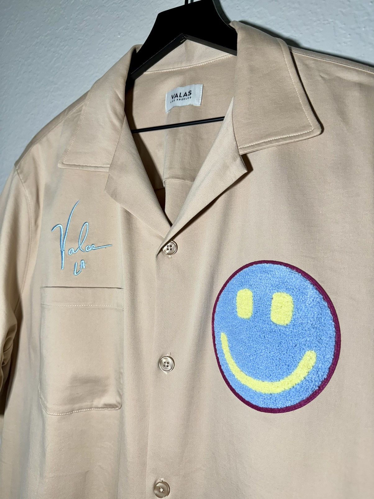 Other Valas Bowler Shirt Smiley Face Good Things Embroidered Size US XL / EU 56 / 4 - 7 Thumbnail