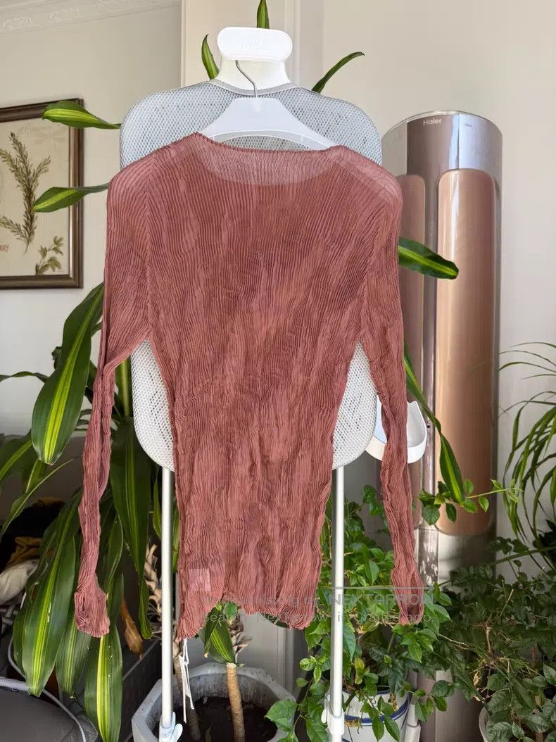 Issey Miyake Issey Miyake Chocolate Brown Wicker Perspective Round Neck Size M / US 6-8 / IT 42-44 - 6 Thumbnail