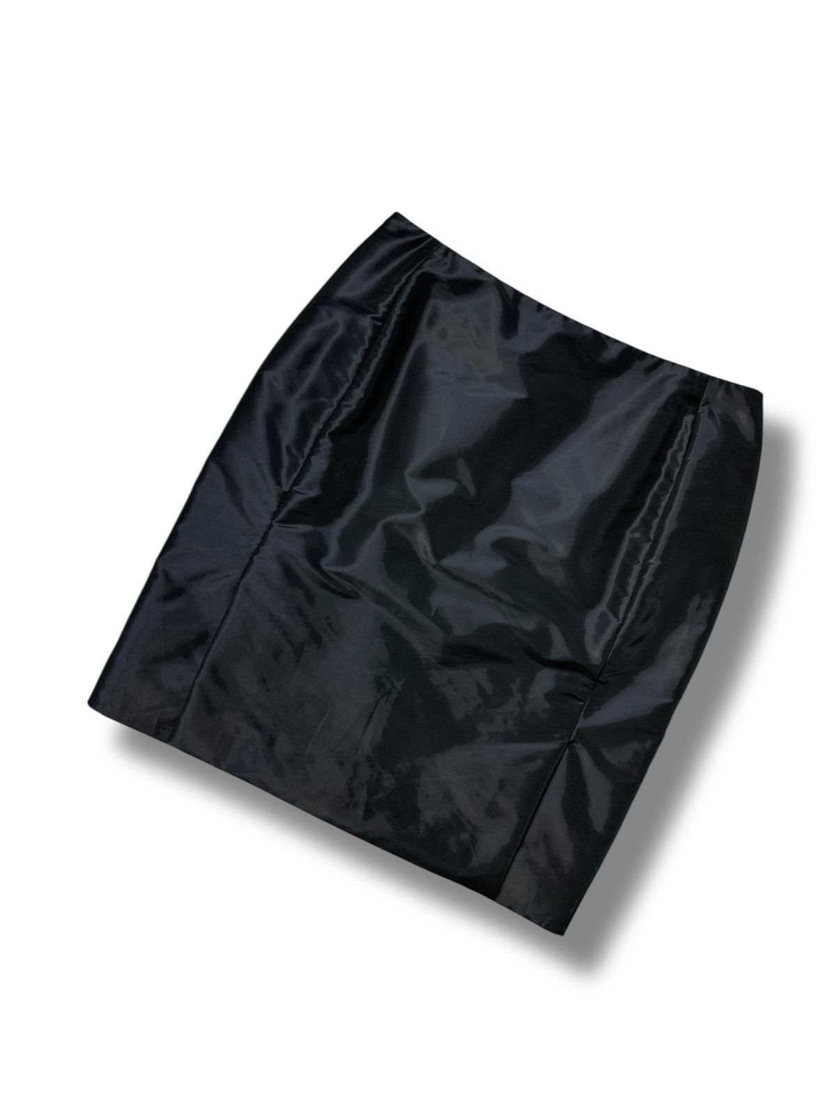 Balenciaga Balenciaga Paris Black Nylon Shimmer On Knee Skirt Size 42FR Size 30" / US 8 / IT 44 - 9 Thumbnail