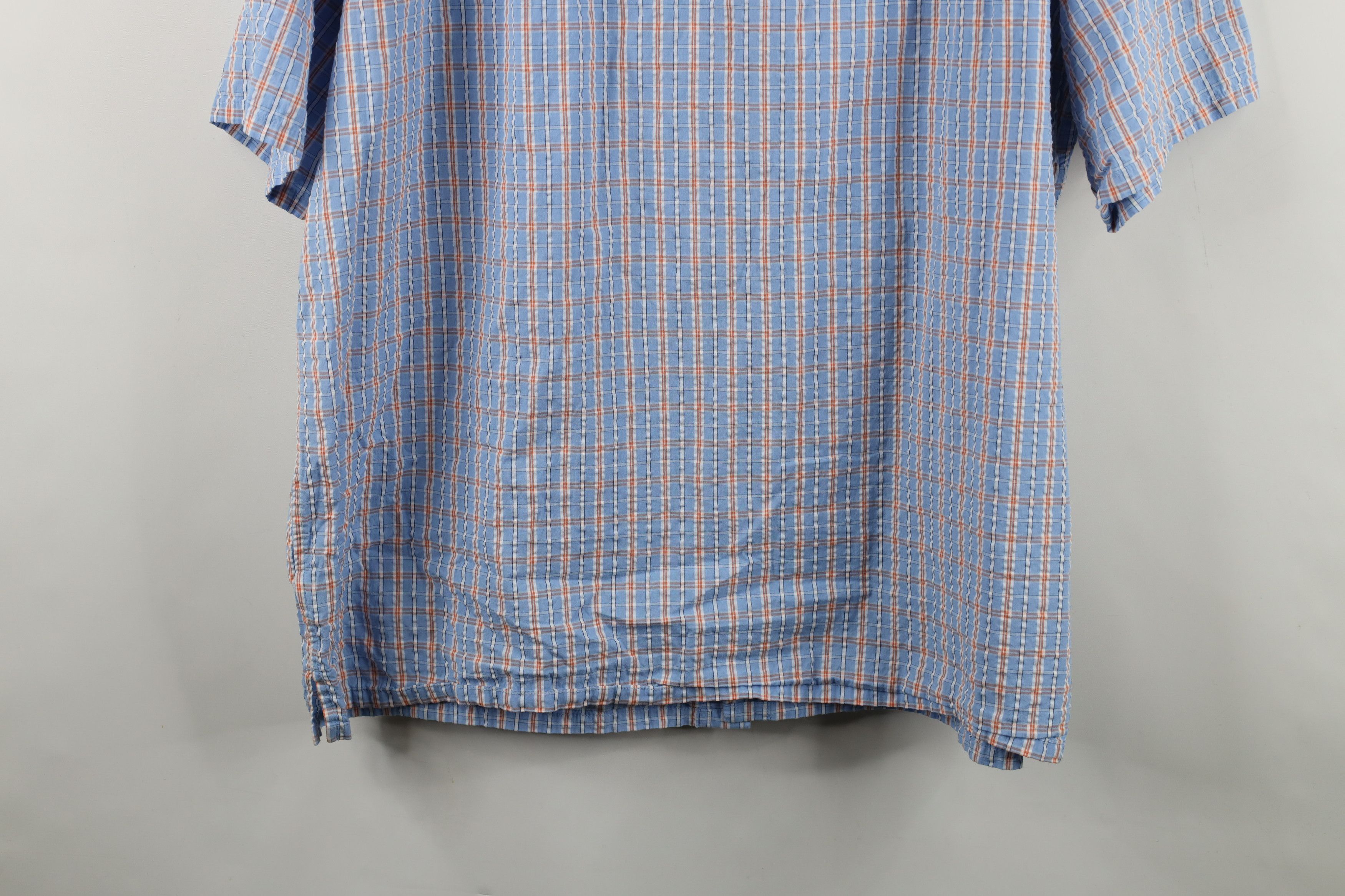 L.L. Bean Vintage LL Bean Seer Sucker Short Sleeve Button Shirt Plaid Size US XL / EU 56 / 4 - 11 Thumbnail