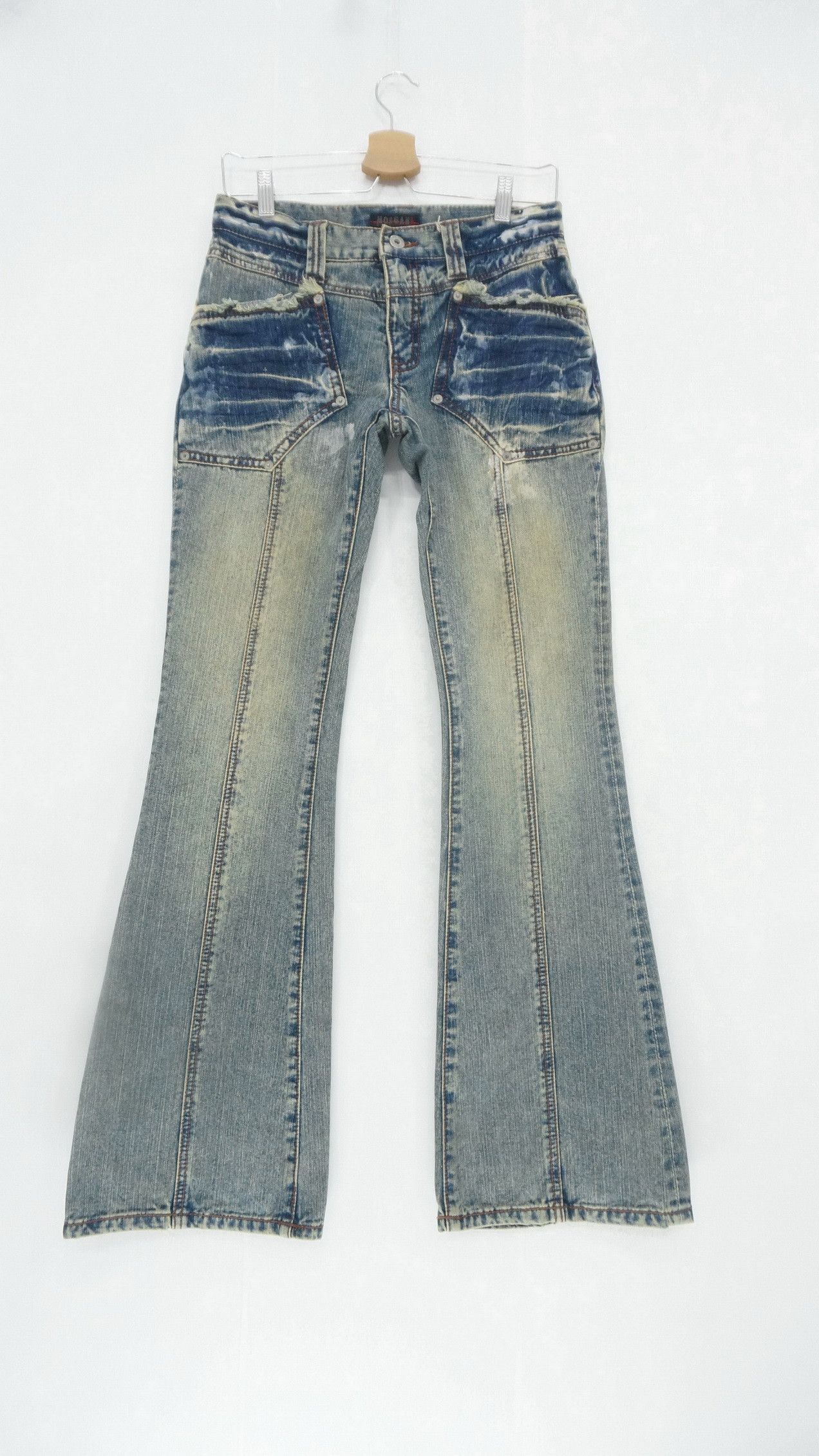Morgan Homme Dope 🔥 MORGAN HOMME Distressed Flared Vintage Jeans Size US 28 / EU 44 - 1 Thumbnail