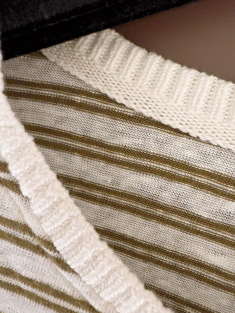 Loro Piana LORO PIANA Stripe linen knit long sleeves Size L / US 10 / IT 46 - 4 Thumbnail