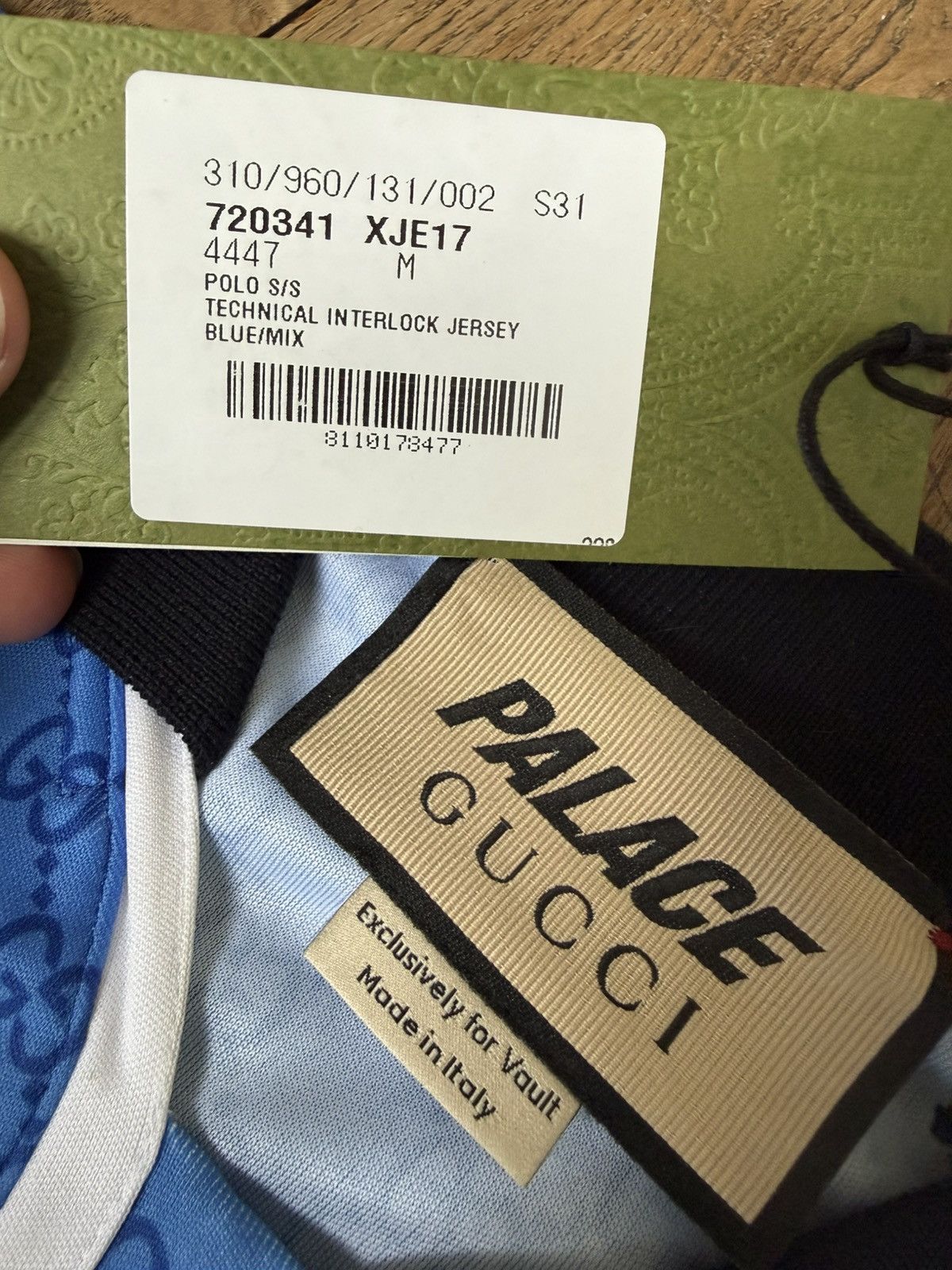 Gucci × Palace Gucci X Palace blue all over GG logo monogram print jersey Size US M / EU 48-50 / 2 - 15 Thumbnail