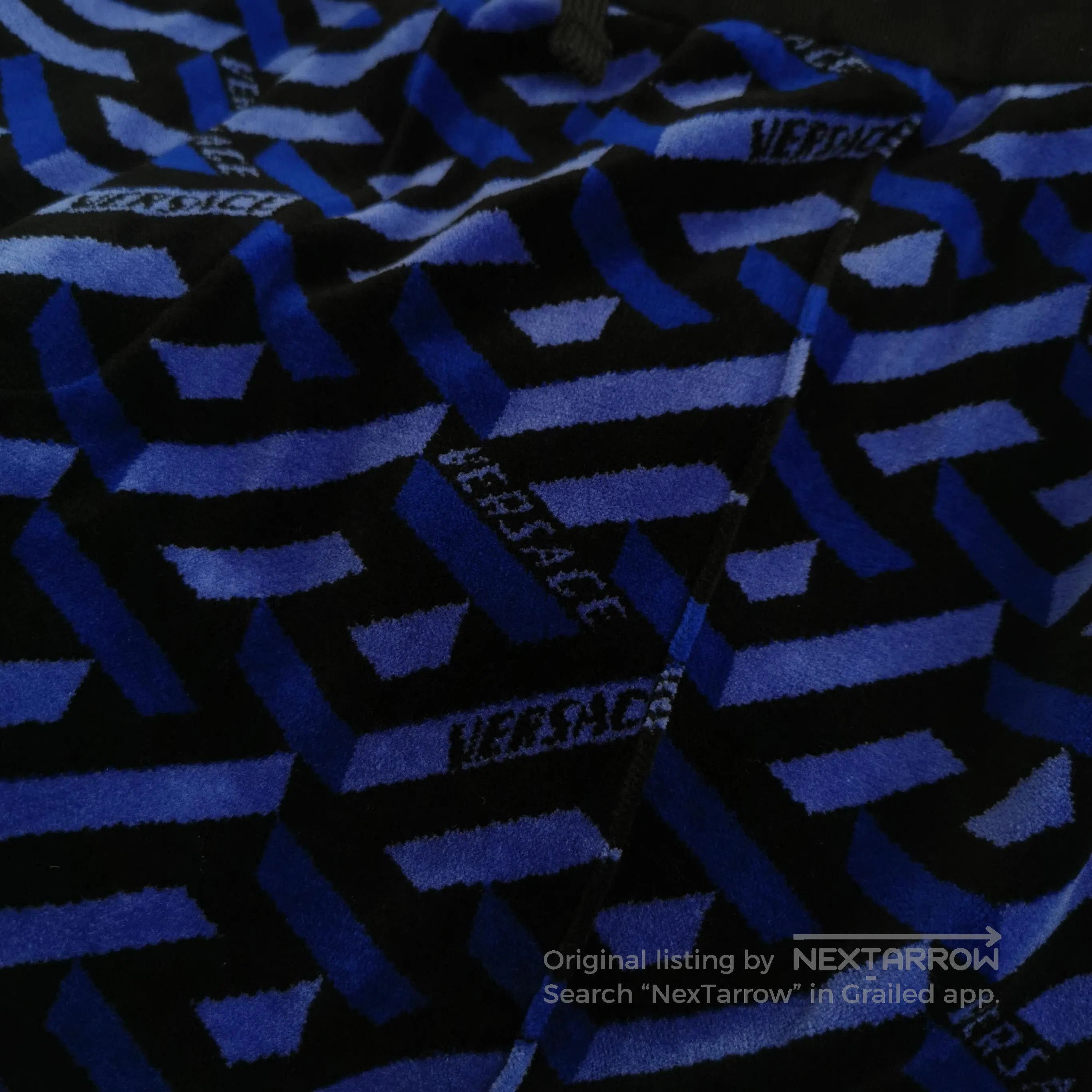 Versace Versace Blue Geometric Logo Track Pants S. Size US 40 / EU 56 - 1 Thumbnail