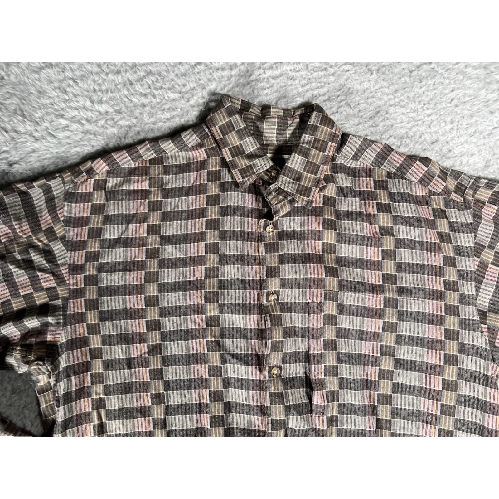 The North Face The North Face Shirt Mens M Brown Button Up Check Retro 100% Cotton Size US M / EU 48-50 / 2 - 5 Thumbnail