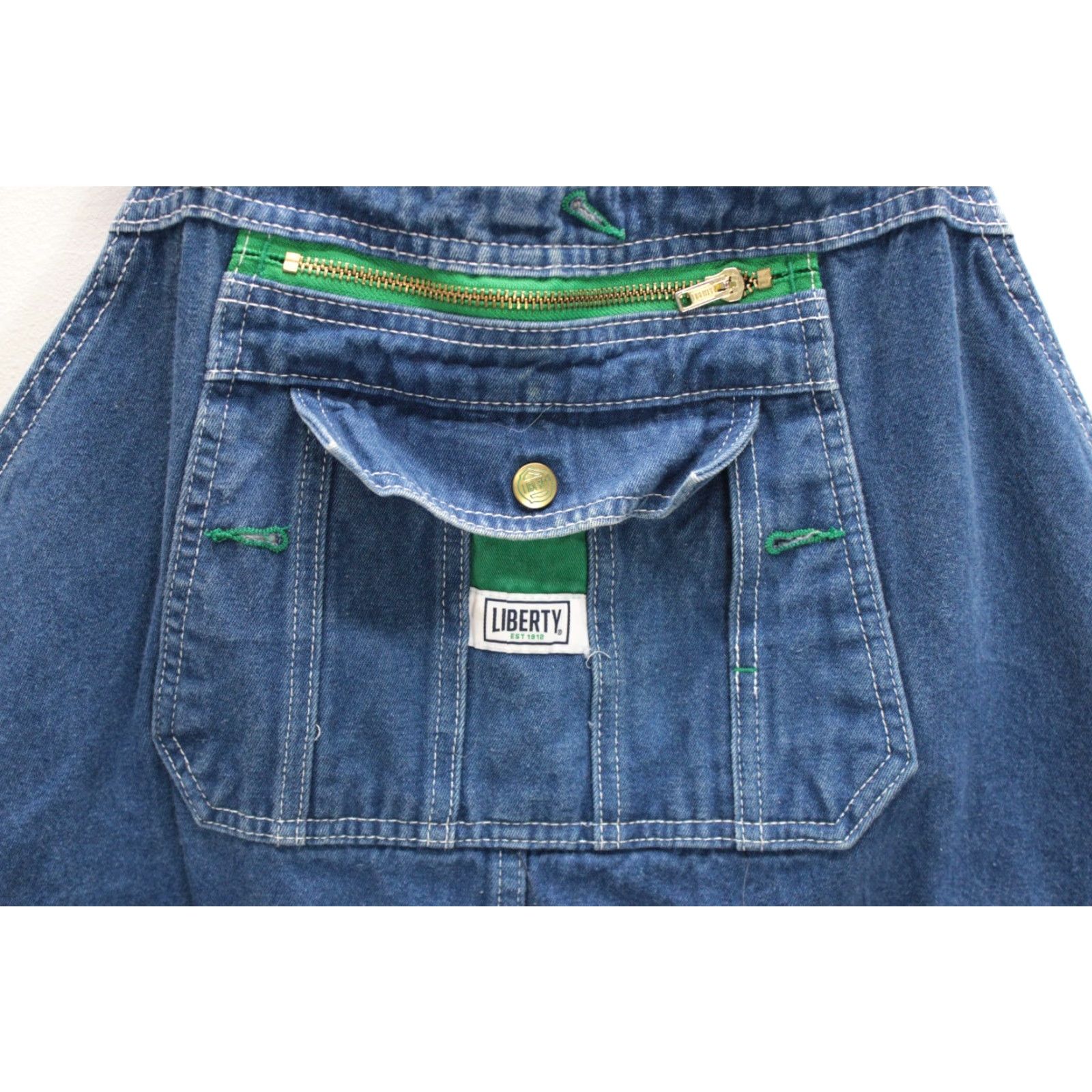 Denime VINTAGE LIBERTY Bib Overalls Mens 48x27 Blue Carpenter Denim Workwear Farmer Ranch Size US 32 / EU 48 - 4 Thumbnail