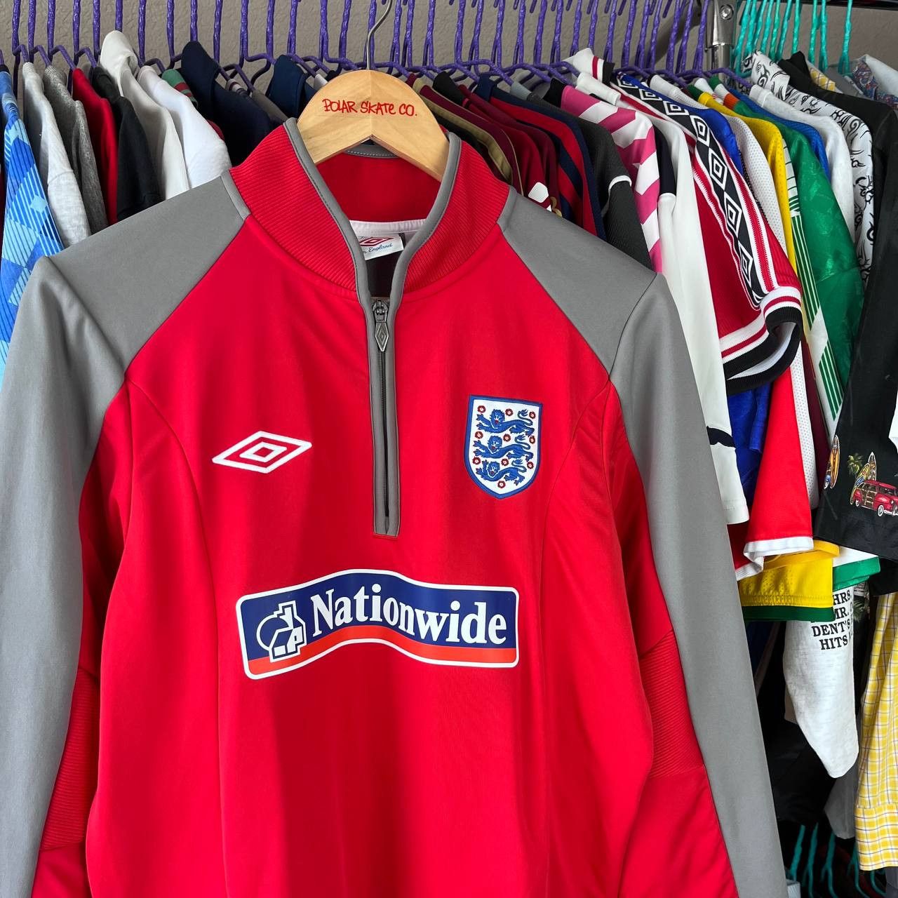 Other Umbro England 2009/2010 Football Soccer Zip Drill Sweat Top Size US S / EU 44-46 / 1 - 2 Thumbnail