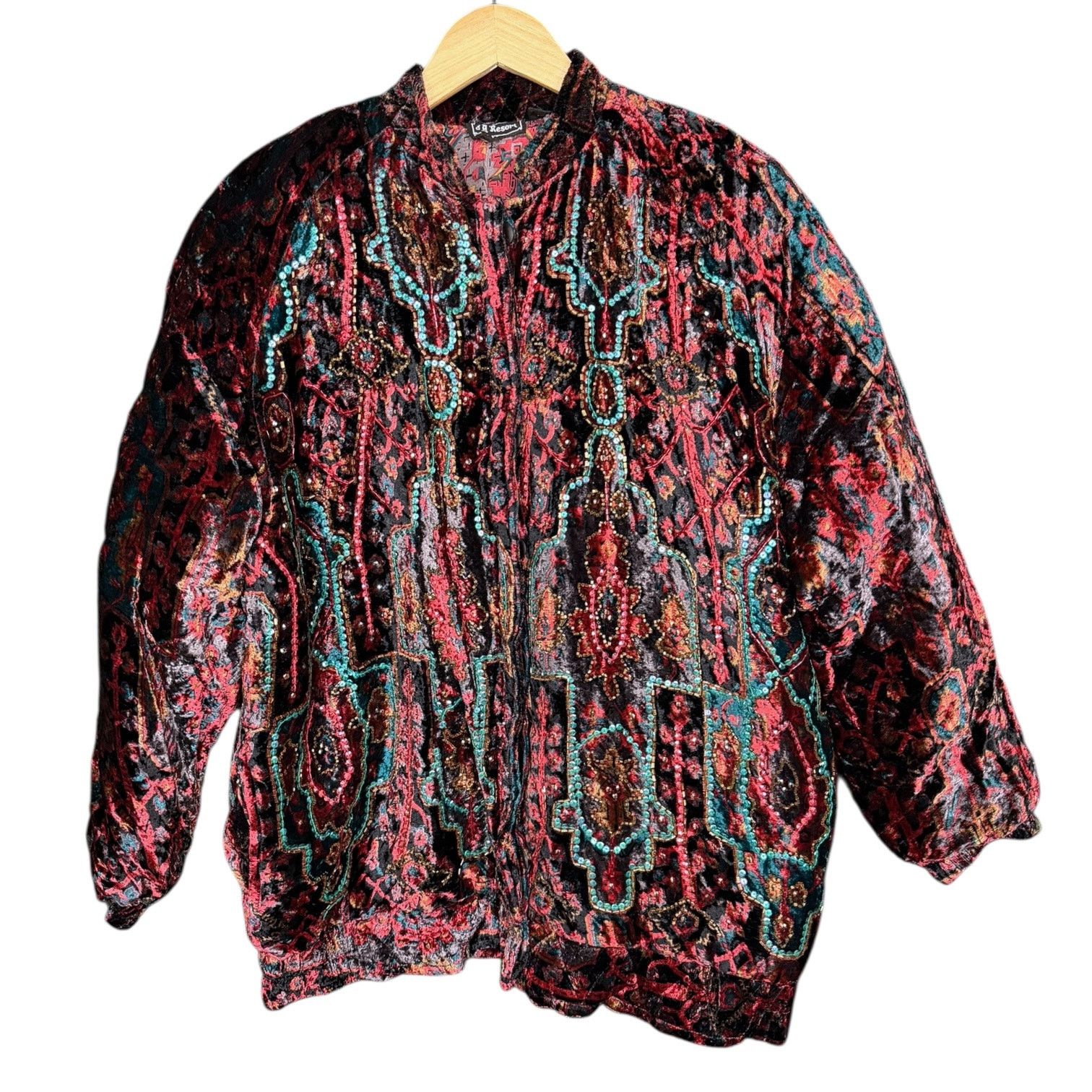 Judith Leiber Vintage Judith Ann Creations Sequined 80s Glam Bomber Jacket Size M / US 6-8 / IT 42-44 - 1 Thumbnail