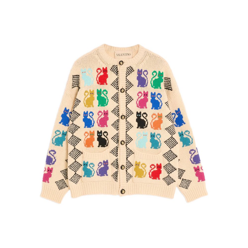 Valentino Valentino NEUTRALS Sweaters & Knitwear - Cardigans Size US M / EU 48-50 / 2 - 1 Thumbnail