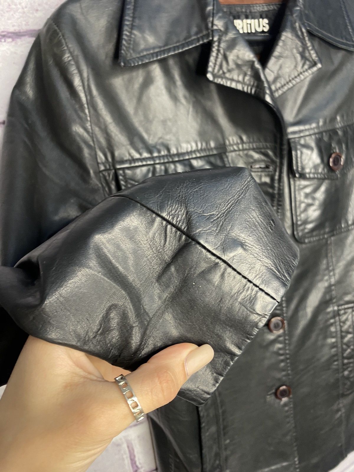 Other WOMENS 90' Black Leather Jacket Mauritius Size S / US 4 / IT 40 - 5 Thumbnail