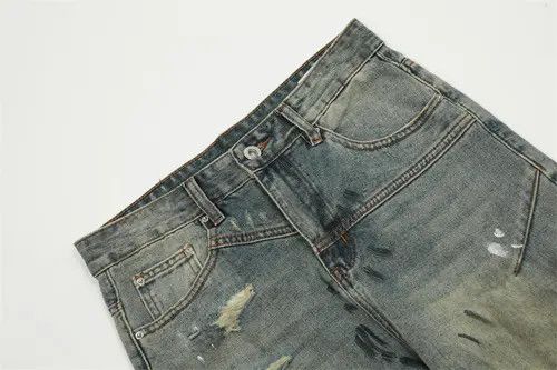 Jean Punk ink-splashed distressed heavy-duty ripped dirty jeans Size US 32 / EU 48 - 5 Thumbnail