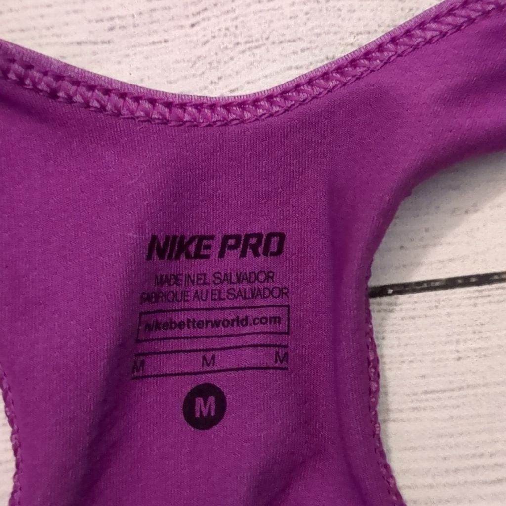 Nike Nike pro purple tank top rise medium Size M / US 6-8 / IT 42-44 - 2 Thumbnail