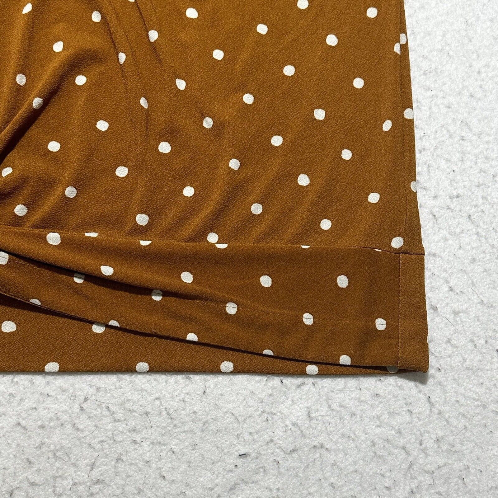 Other Flower & Feather 2X Yellow Polka Dot V-Neck Blouse Tie Front Size XXL / US 16-18 / IT 52-54 - 2 Thumbnail