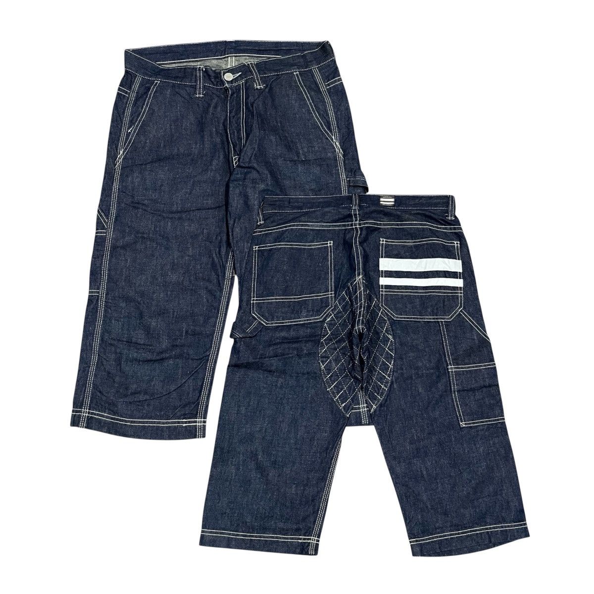 Momotaro Jeans Momotaro Jeans 10.5oz Double Hip Reflective Cropped WorkPant Size US 30 / EU 46 - 1 Thumbnail