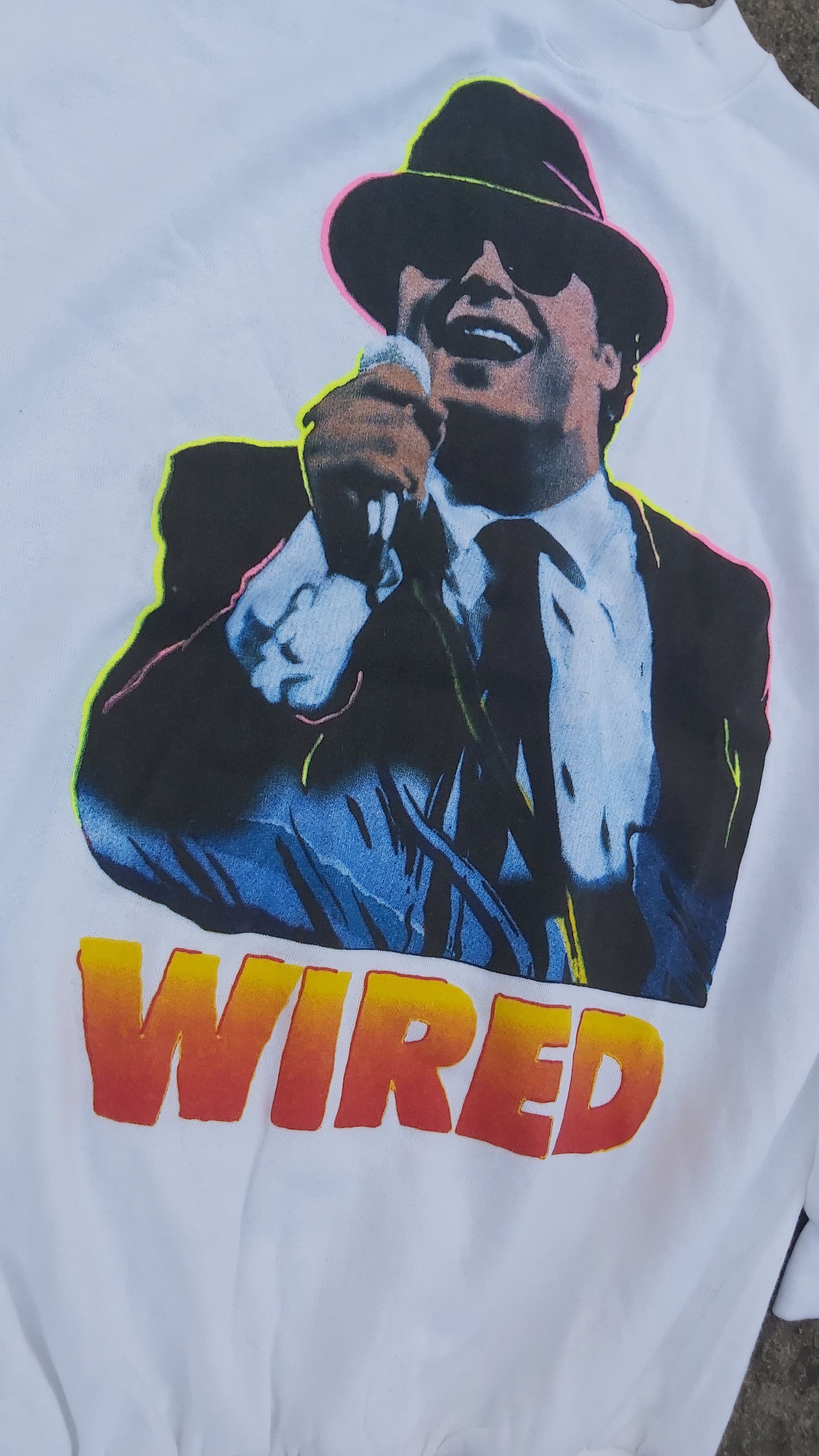 Vintage 1989 WIRED Vintage Sweatshirt John Belushi Big Logo M - L Size US M / EU 48-50 / 2 - 9 Thumbnail