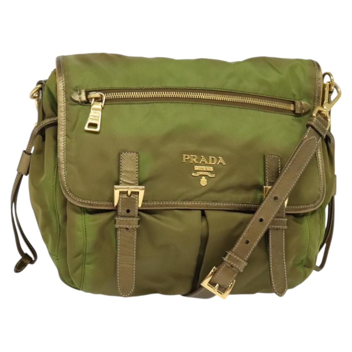 Prada PRADA Shoulder Bag Nylon Green Gold Size ONE SIZE - 1 Thumbnail