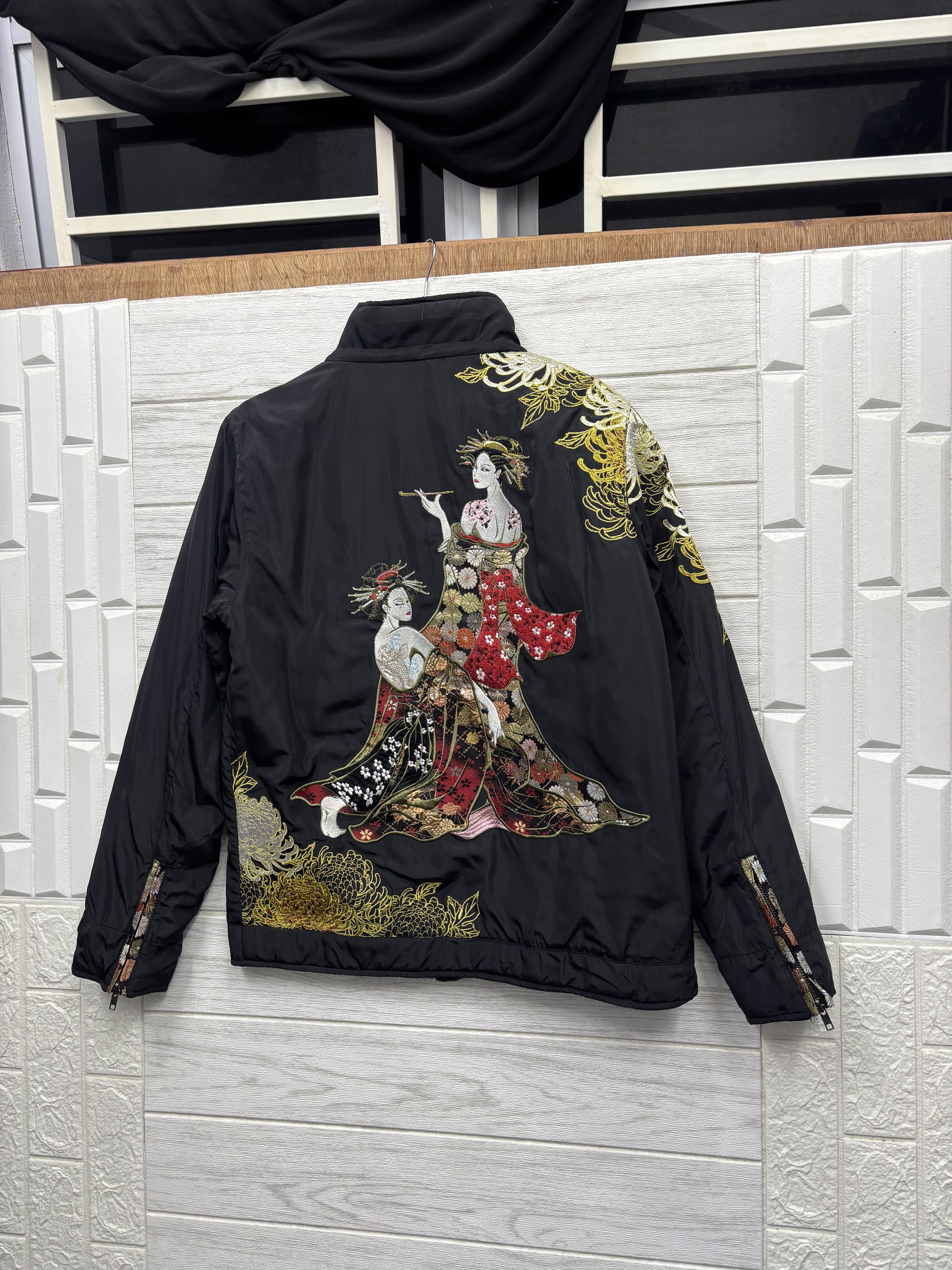 14th Addiction OG🇯🇵GEISHA JAPANESE EMBROIDERY NYLON PUFFER JACKET Size US M / EU 48-50 / 2 - 5 Thumbnail