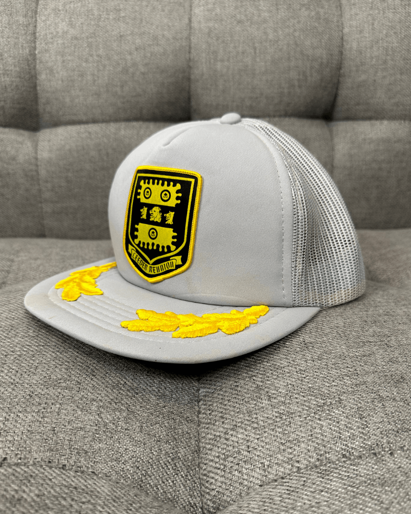 Vintage Vintage Ceeder Reunion Gold Leaf Gray Sam Jung Trucker Hat Size ONE SIZE - 3 Thumbnail