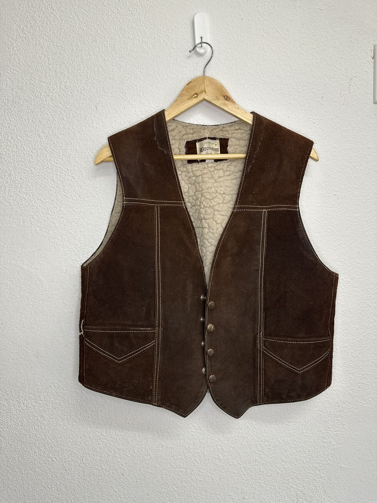 Other Vintage Bronson Leather Vest Size US L / EU 52-54 / 3 - 1 Thumbnail