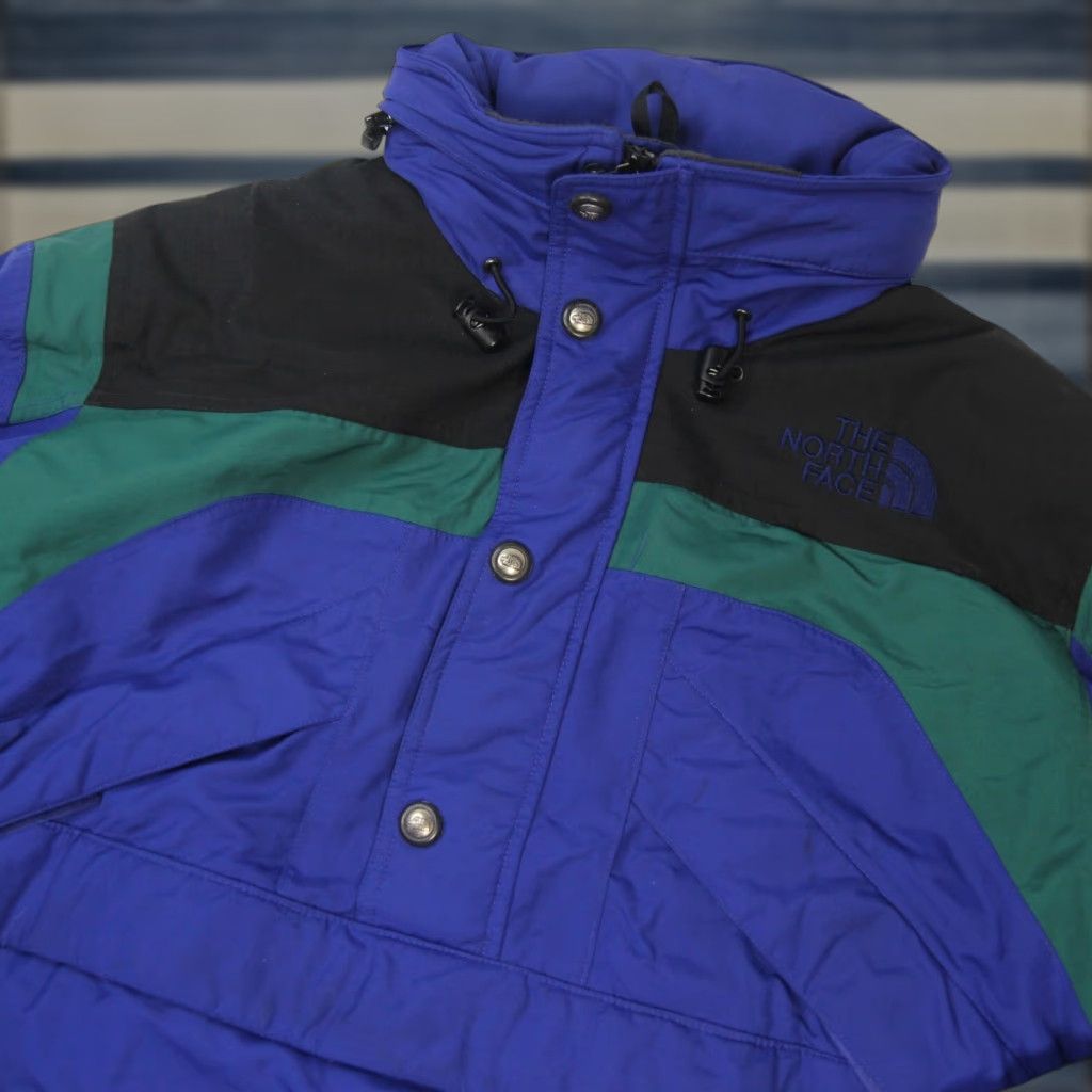 VINTAGE The North Face Extreme Gear Anorak Jacket Mens Large Blue 90s Outdoor Mens