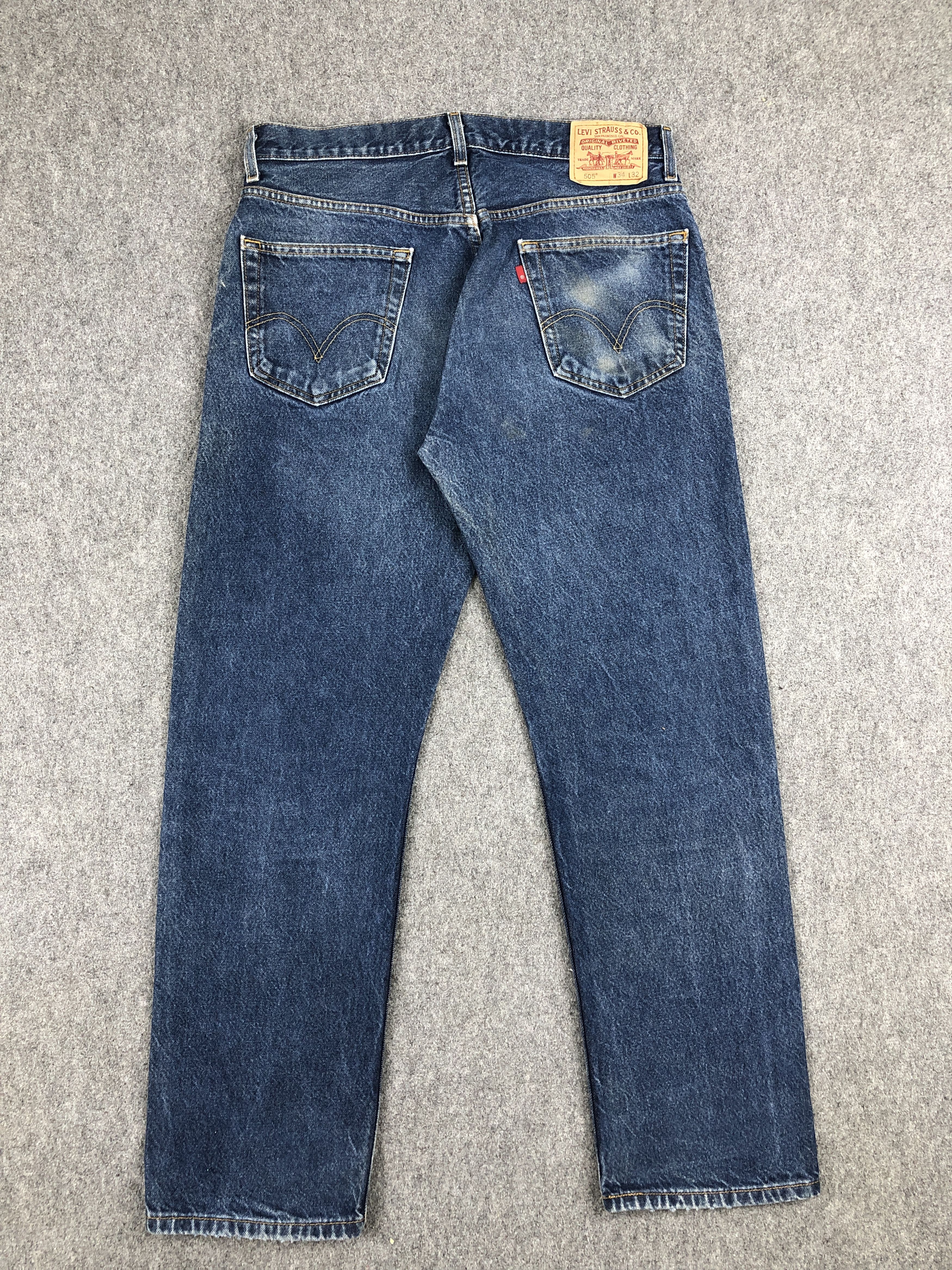 Levi's Vintage Levis 505 Faded Blue Jeans DP2240 Size US 34 / EU 50 - 3 Thumbnail