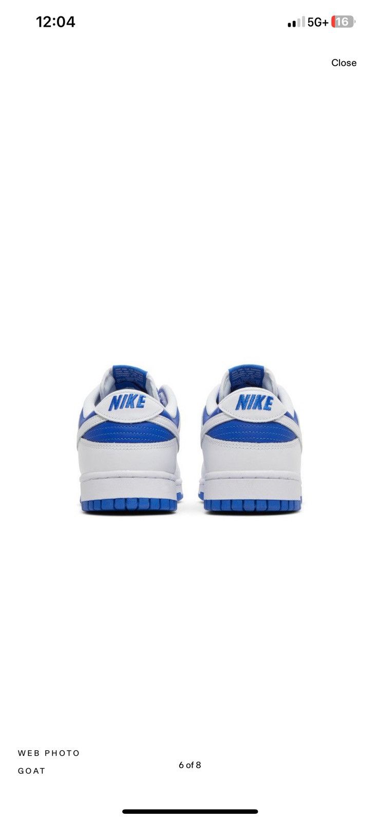 Nike Racer Blue Dunk Low Size US 9 / EU 42 - 3 Thumbnail