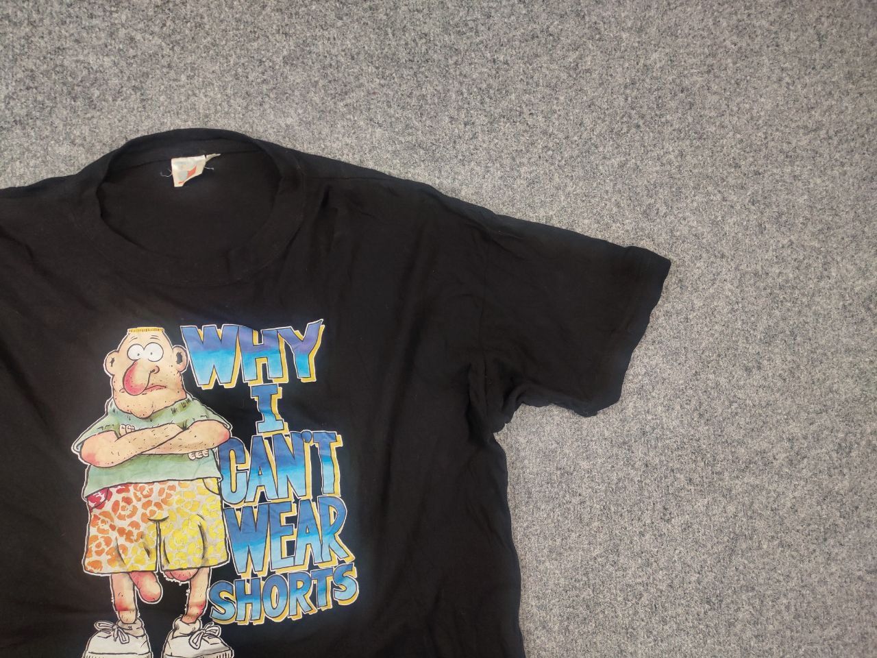 Vintage Vintage Why I Can’t Wear Shorts Funny T Shirt humour USA Tee Size US XL / EU 56 / 4 - 7 Thumbnail