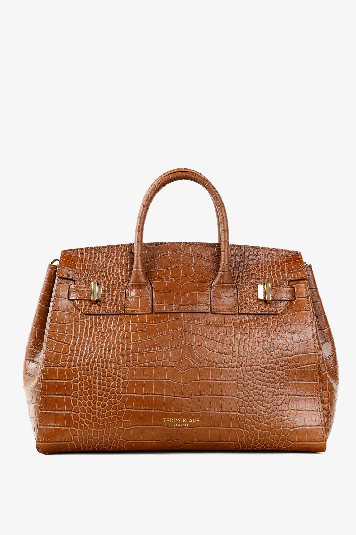 Designer Teddy Blake Gigi Croco Top Handle Leather Handbag Size ONE SIZE - 1 Thumbnail