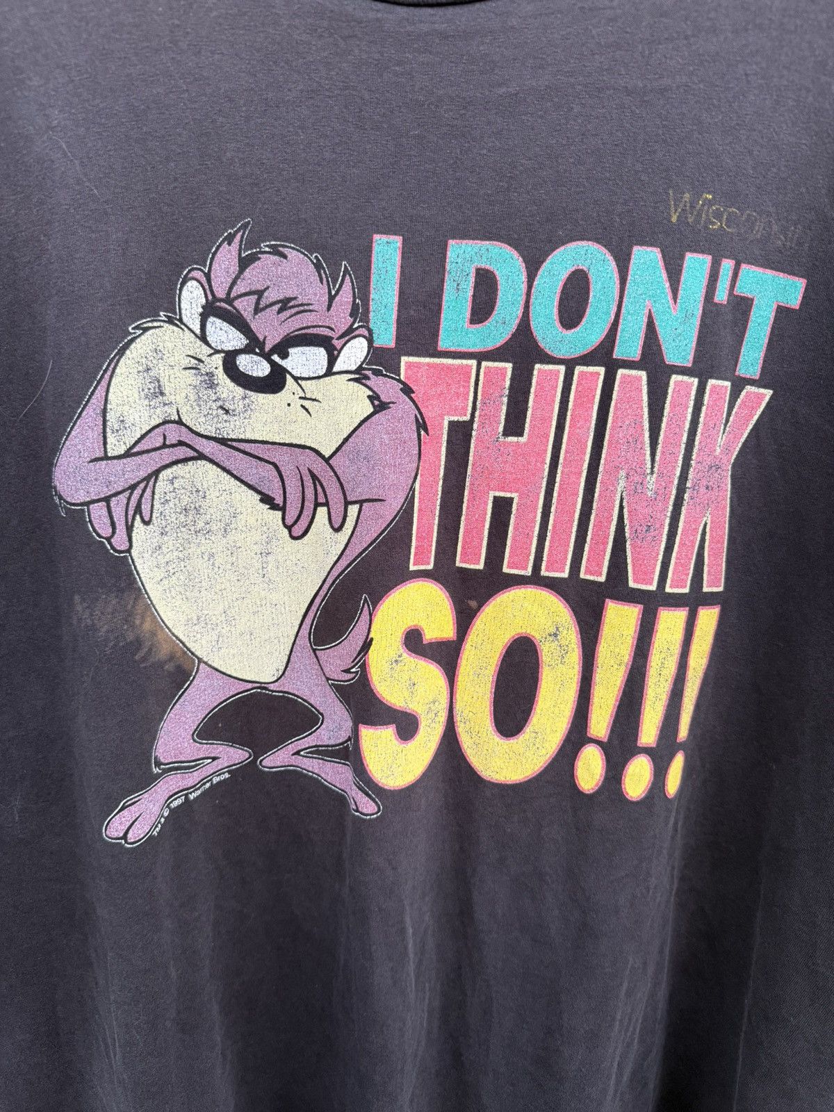 Vintage × Warner Bros Vintage Looney Tunes Taz I Don’t Think So Tshirt Size US XXL / EU 58 / 5 - 2 Thumbnail
