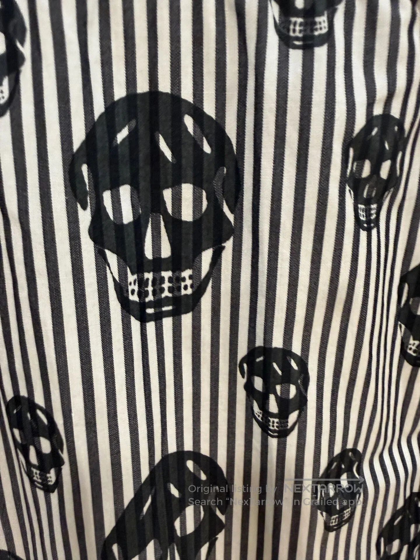 Alexander McQueen Alexander McQueen Striped Skull Print Shirt. Size US M / EU 48-50 / 2 - 8 Thumbnail
