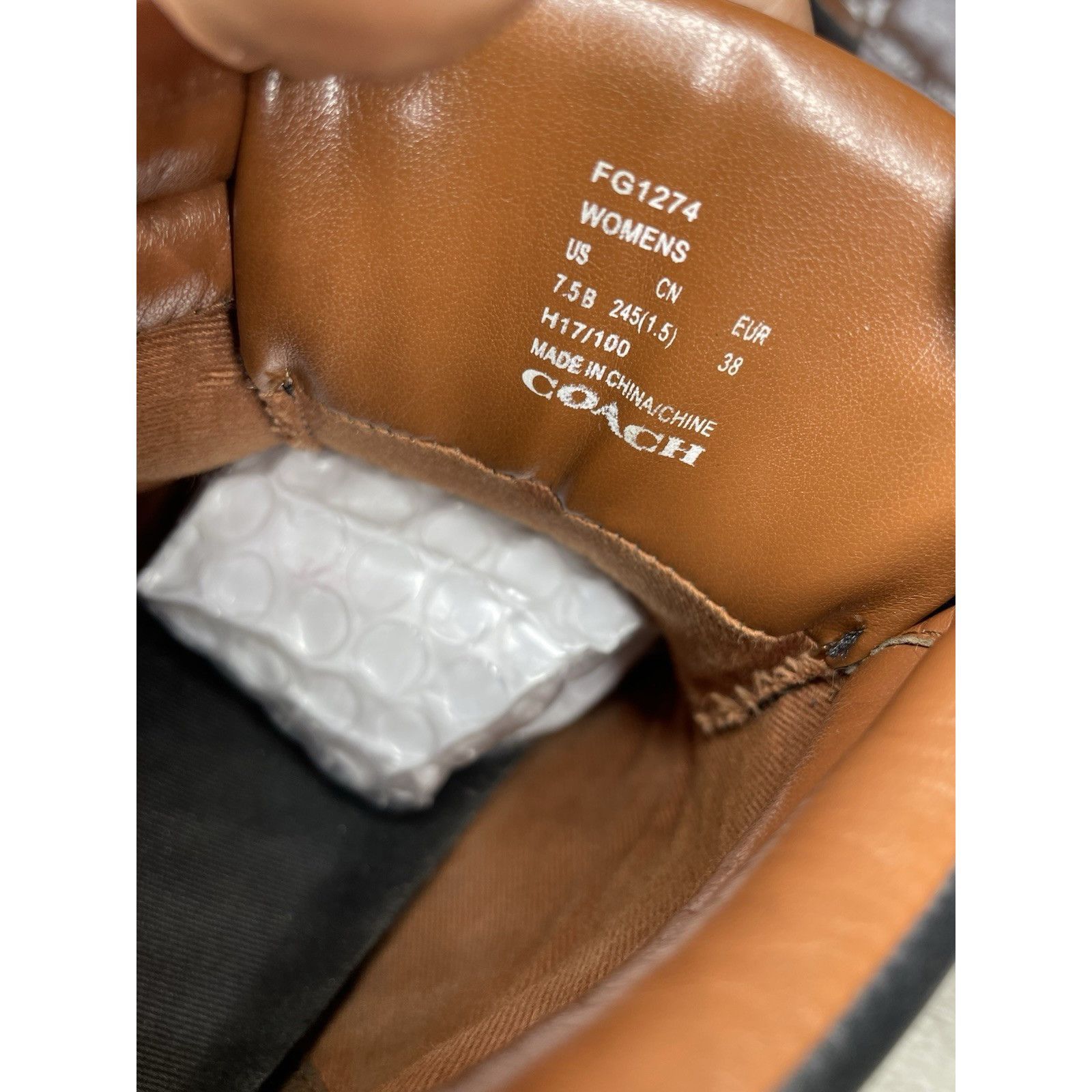 Coach COACH Pembroke Nappa Black Leather Hi-Top Turnlock Sneakers Size US 7.5 / IT 37.5 - 5 Thumbnail