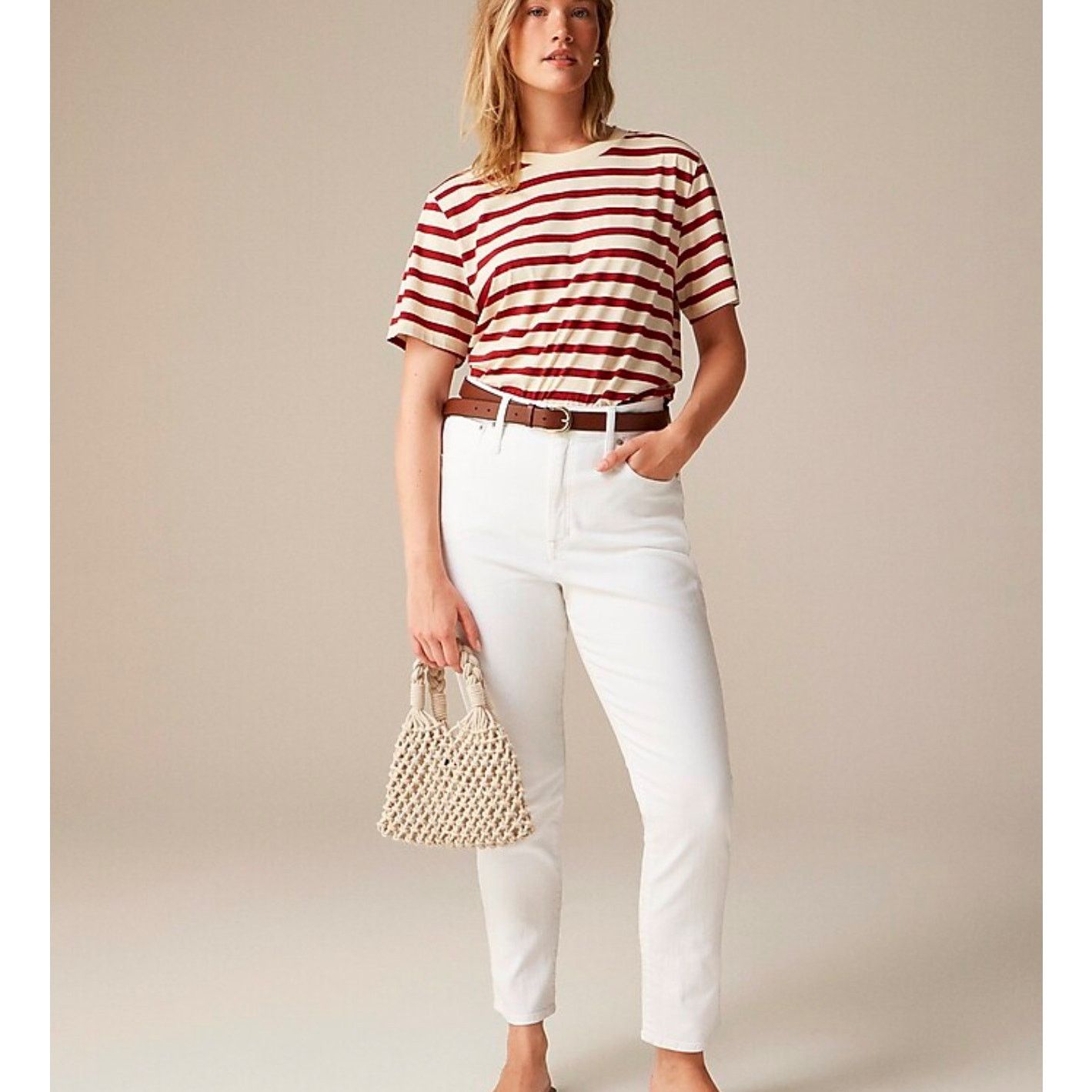 J.Crew NWT J.Crew Curvy Vintage Straight Jean White Wash Size 31 Size 31" - 1 Thumbnail