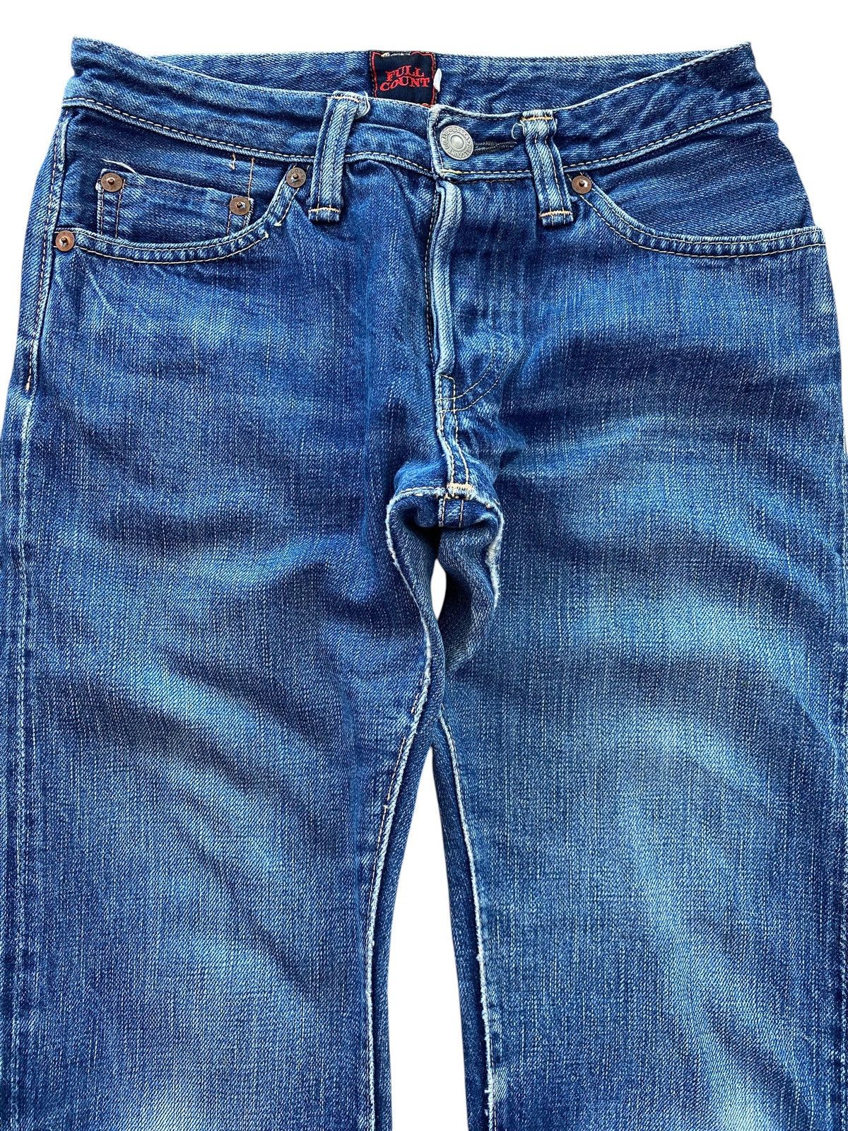Full Count & Co. Full Count X Selvedge Blue Wash Style Straight Leg Jeans Size US 26 / EU 42 - 2 Thumbnail