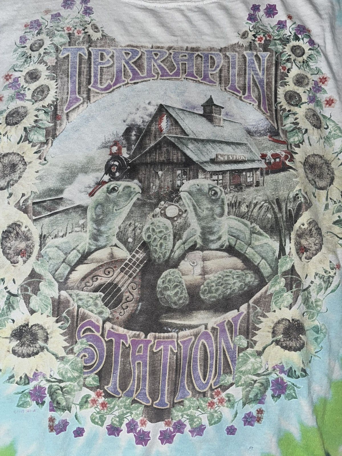 Vintage Crazy 90’s Faded Thrashed Distressed ERD Grateful Dead Tee Size US XXL / EU 58 / 5 - 2 Thumbnail