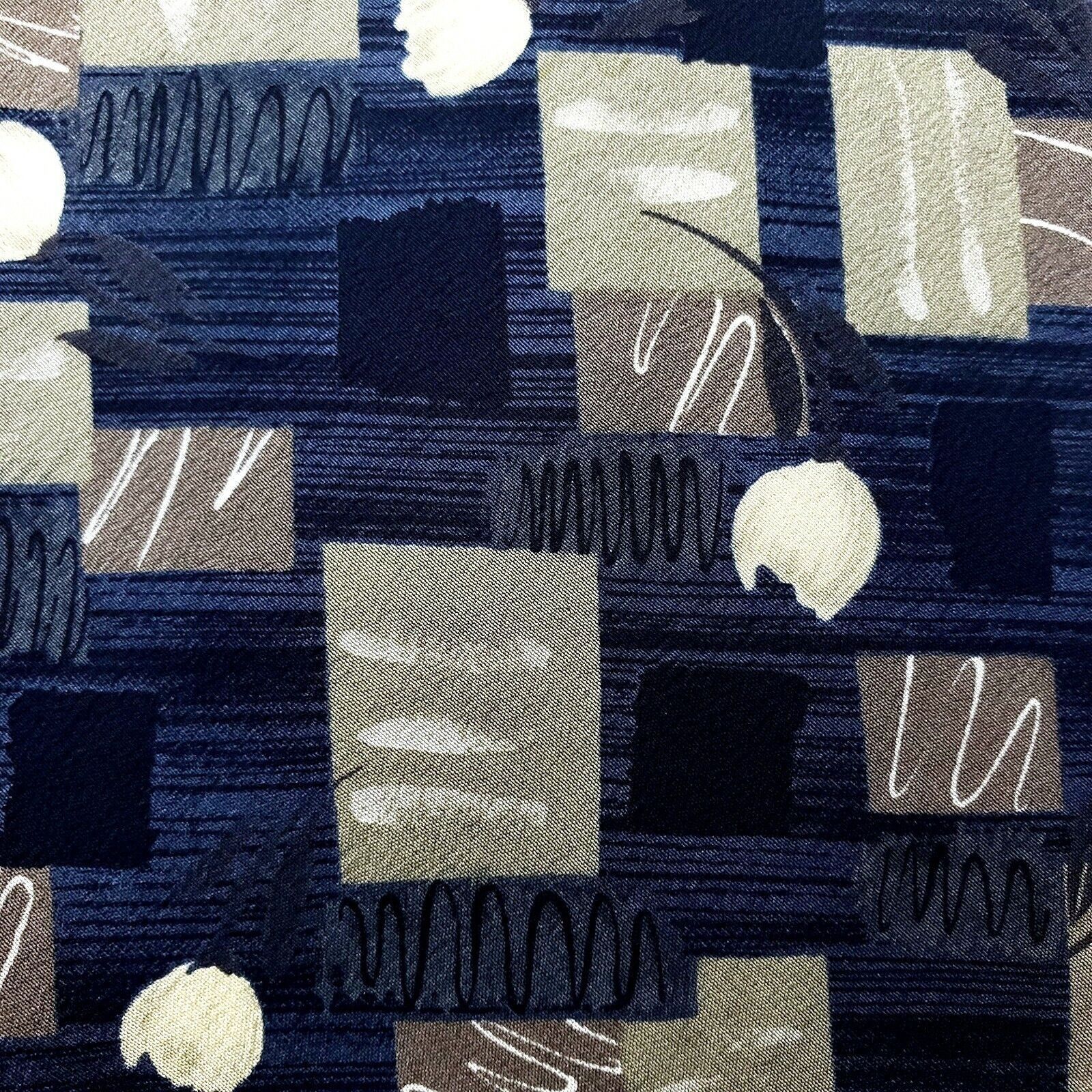 Henry Grethel Henry Grethel Blue Print Silk Tie Short Size ONE SIZE - 2 Thumbnail