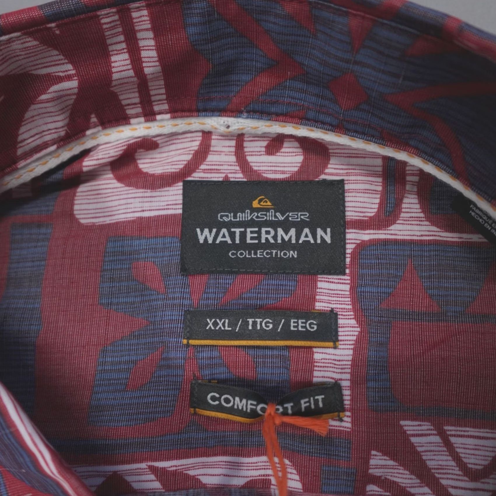 Quiksilver Quiksilver Waterman Tapa Time Geometric S/S Shirt Comfort Fit Men's 2XL Multicolor Short Sleeve Button-Up Collared Pockets Relaxed All Seasons Size US XXL / EU 58 / 5 - 4 Thumbnail