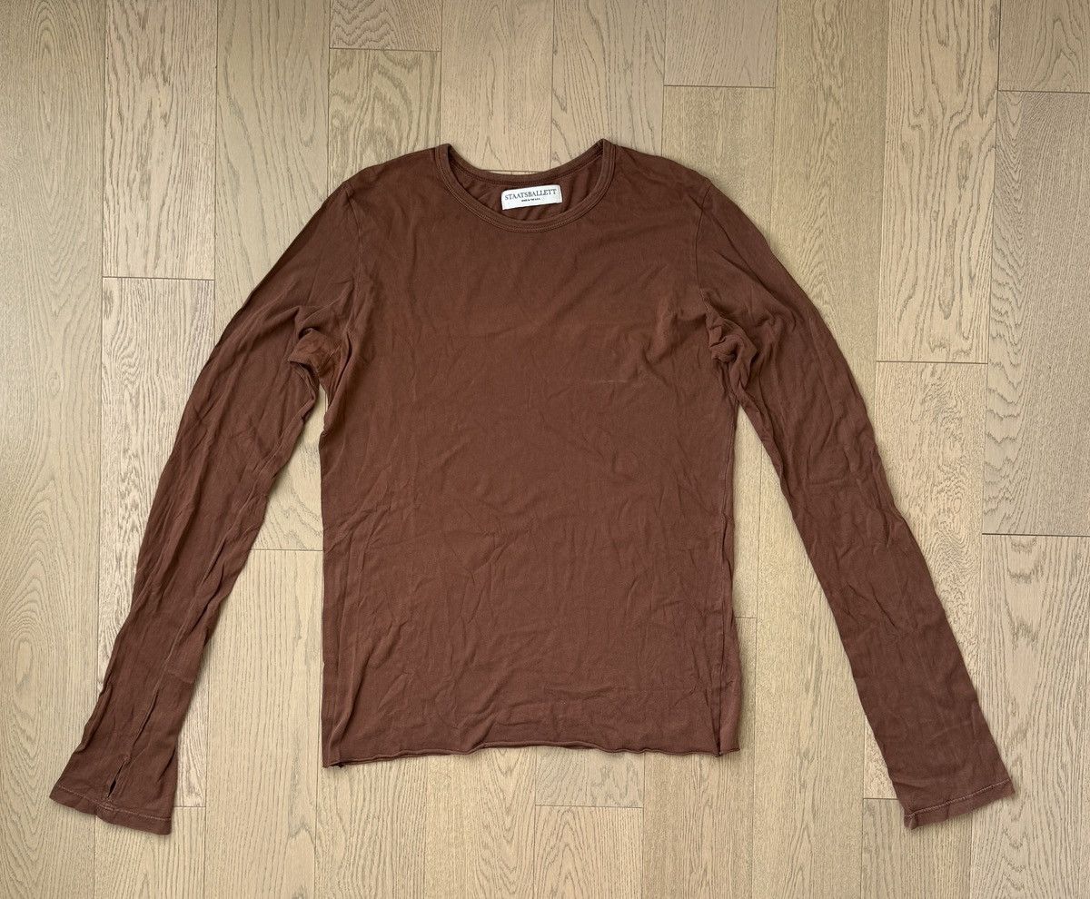 Staatsballett Brown Drifter Long Sleeve Top Size US XL / EU 56 / 4 - 1 Thumbnail
