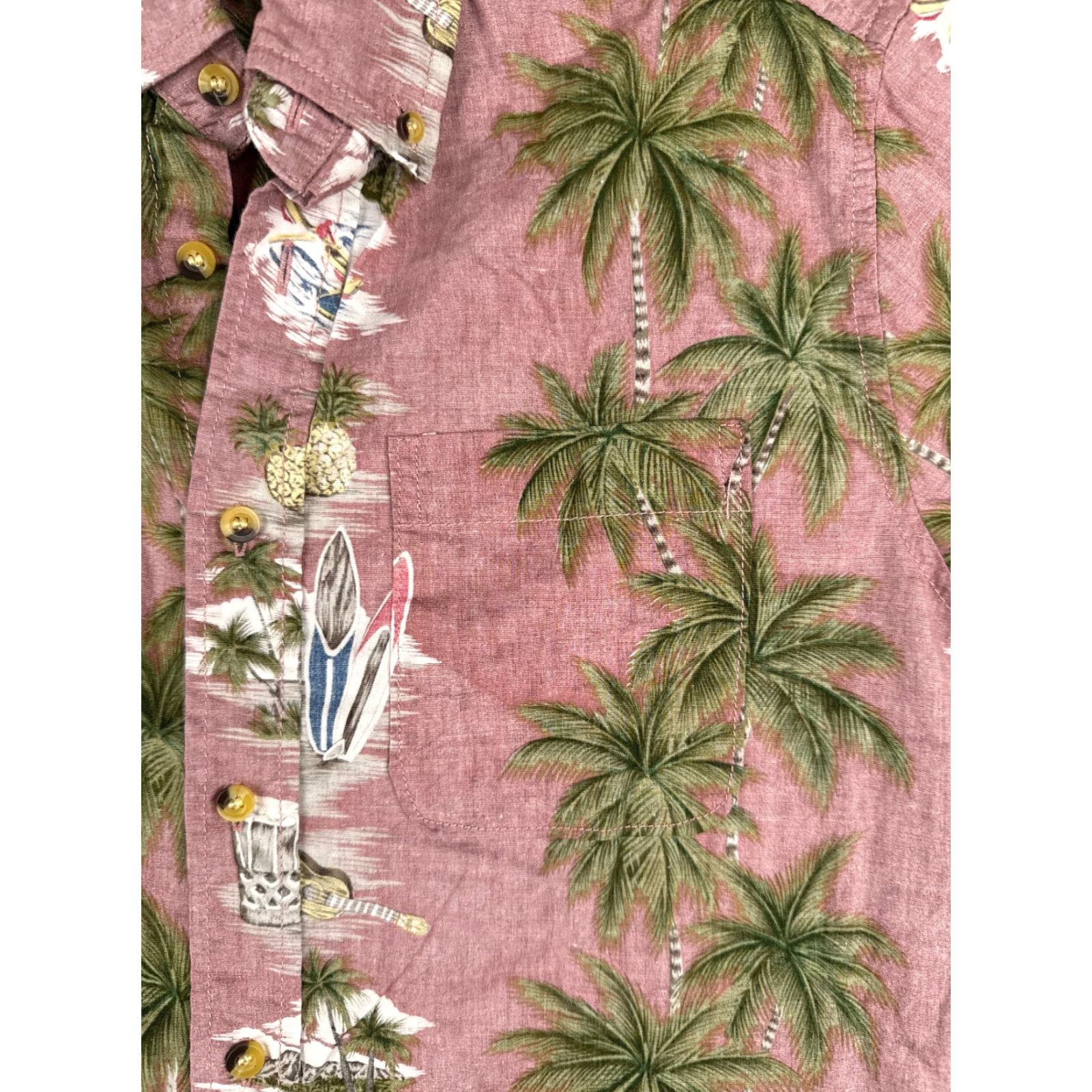 Vintage Rustic Souls Shirt Men S Red Pineapple Surf Hawaiian Inside Out Size US S / EU 44-46 / 1 - 6 Thumbnail