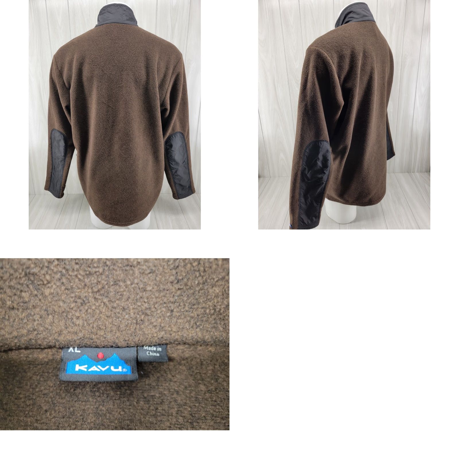 KAVU KAVU Fleece Jacket XL Brown Full Zip Outdoor Hiking Trail Mens Size US XL / EU 56 / 4 - 8 Thumbnail
