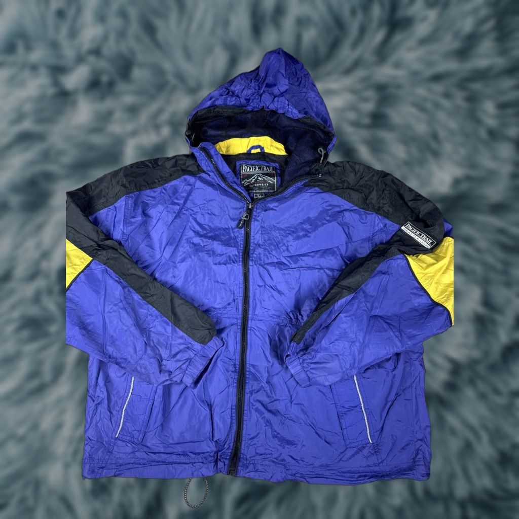 Vintage VINTAGE Pacific Trail Seattle Hoodie Windbreaker Jacket L Men Blue Yellow Mens Size US L / EU 52-54 / 3 - 1 Thumbnail
