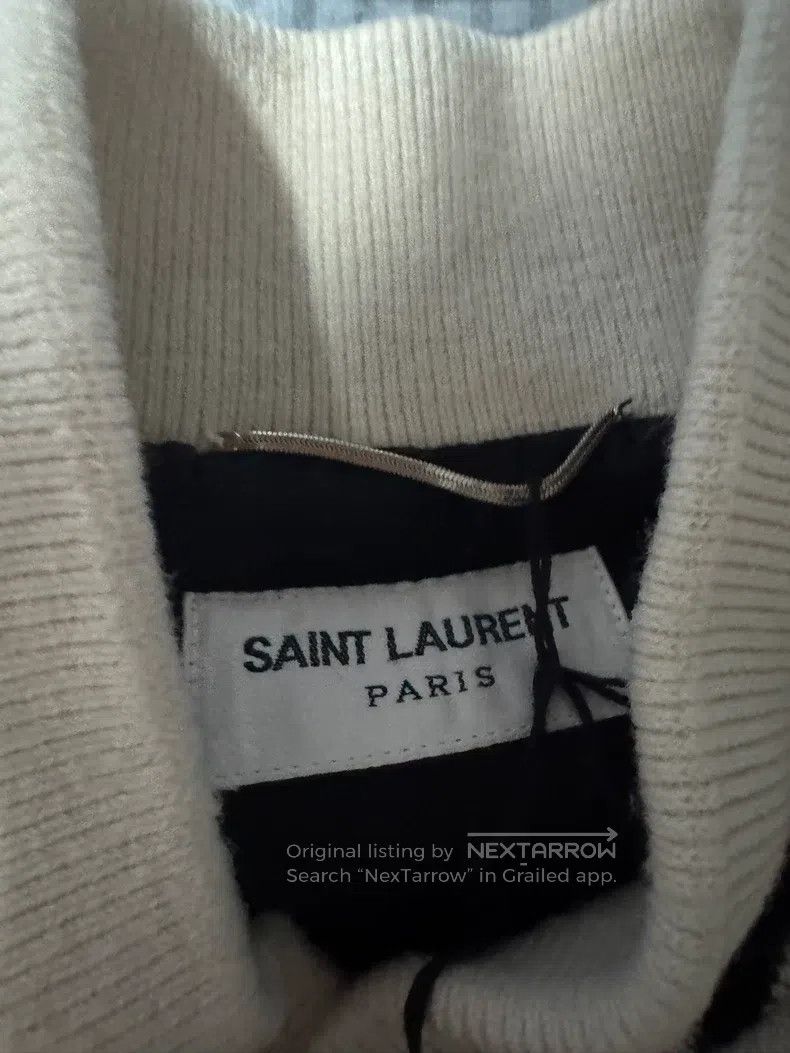 Saint Laurent Paris Saint Laurent Paris White wool blend baseball jacket Size US S / EU 44-46 / 1 - 3 Thumbnail