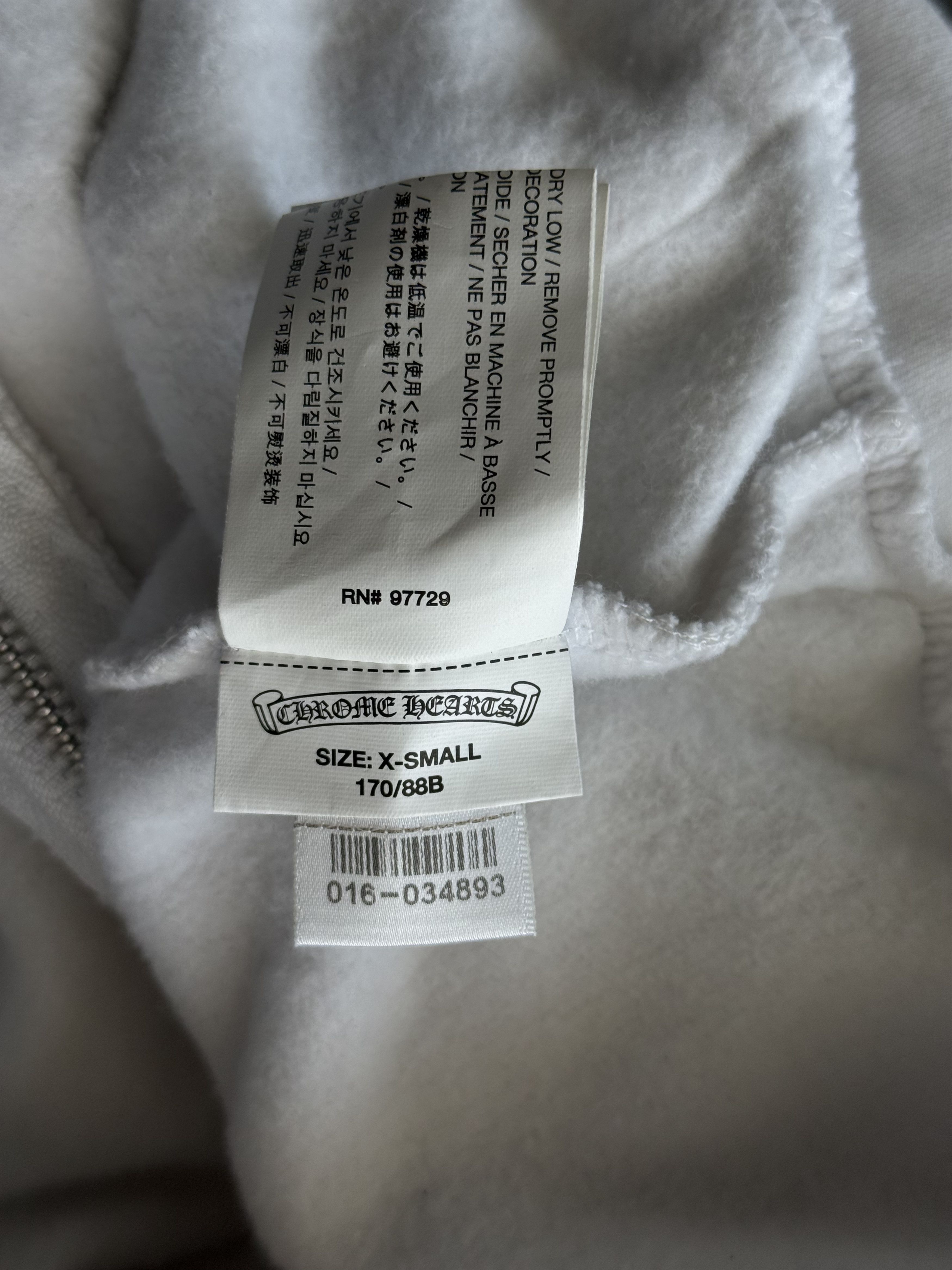 Chrome Hearts White & Black USA Triple Cross Logo Zip Up Hoodie Size US XS / EU 42 / 0 - 6 Thumbnail