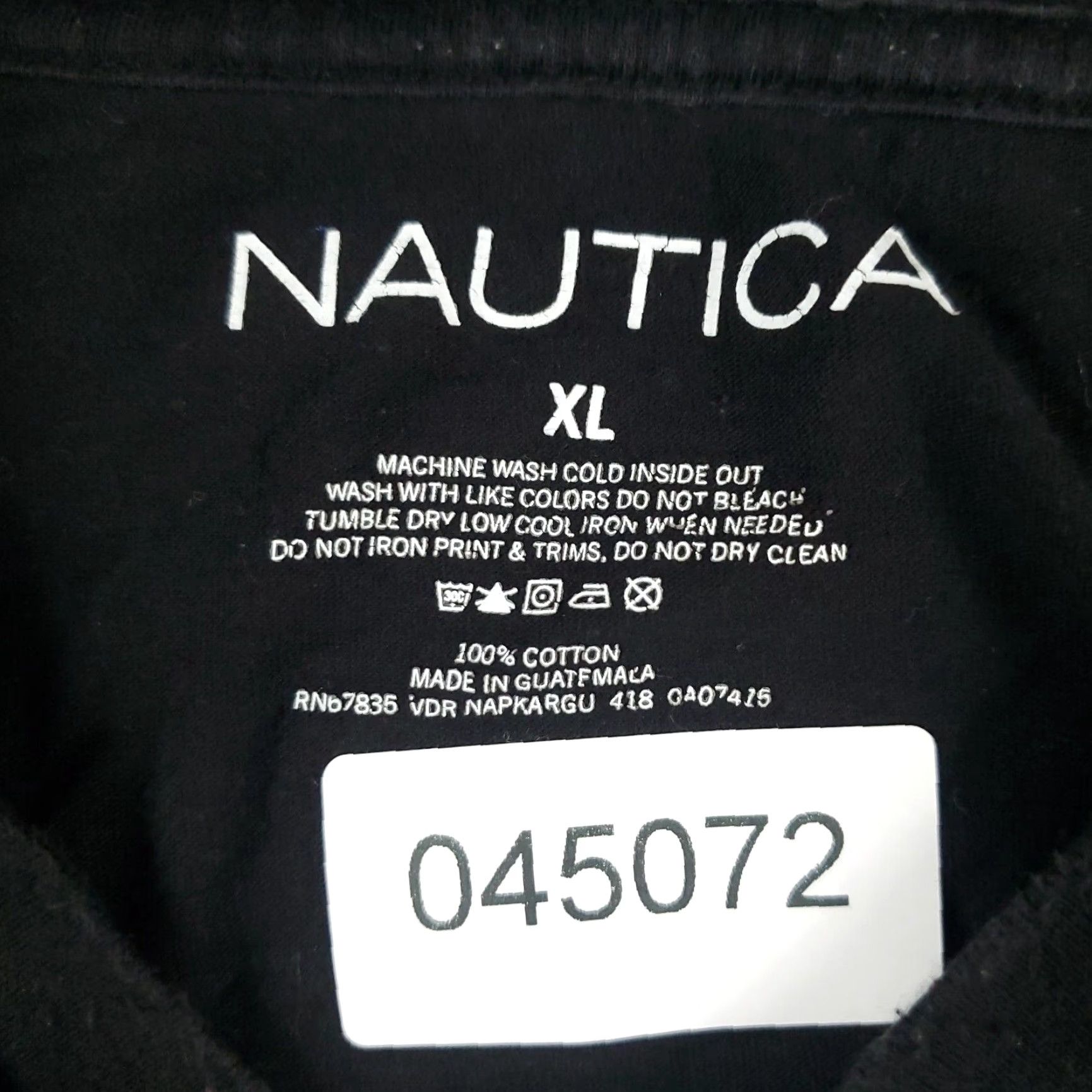 Nautica Nautica T-Shirt Mens XL Black Casual Short Sleeve Crew Neck Size US XL / EU 56 / 4 - 7 Thumbnail