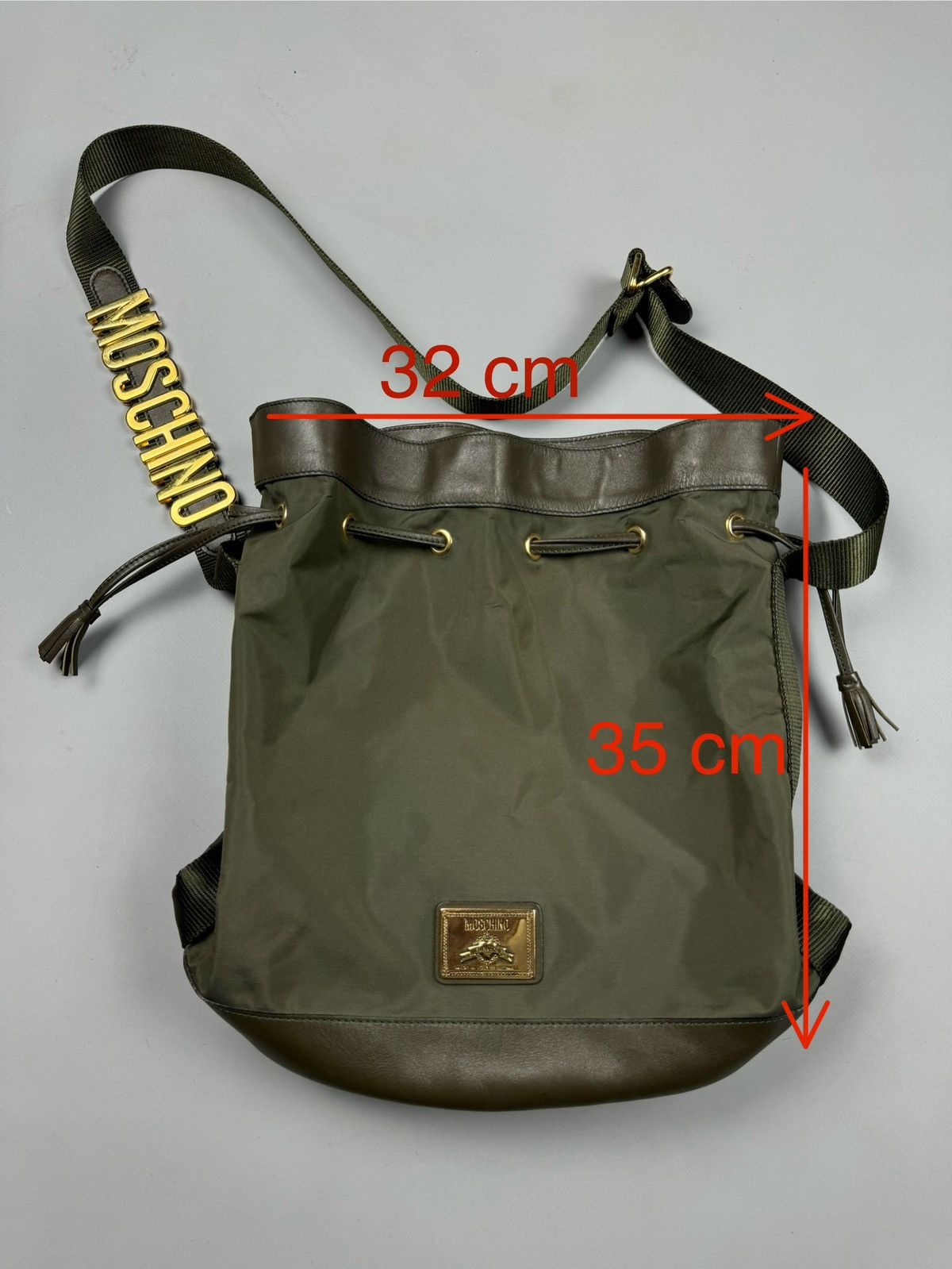 Moschino Moschino Vintage Bucket Redwall Nylon Green Bag Size ONE SIZE - 14 Thumbnail