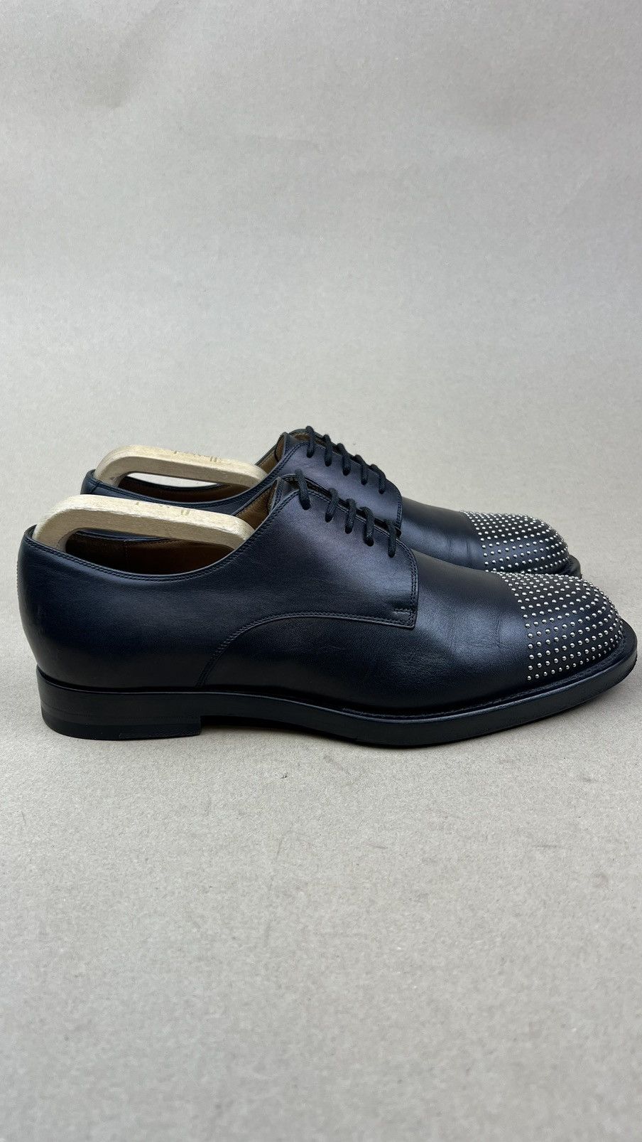 Gucci GUCCI Derby Leather Shoes Cirano Lux Studded Black Men's Size US 8 / EU 41 - 8 Thumbnail