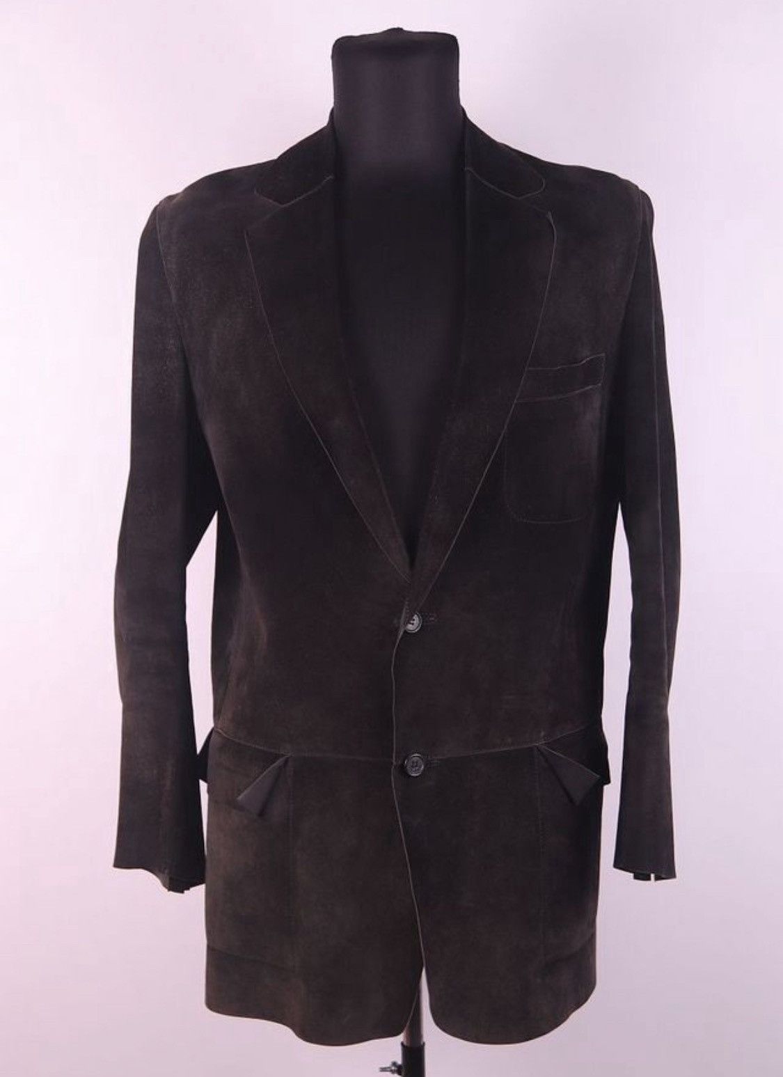 Gucci Gucci by Tom Ford Suede Leather Blazer Jacket Size US L / EU 52-54 / 3 - 1 Thumbnail