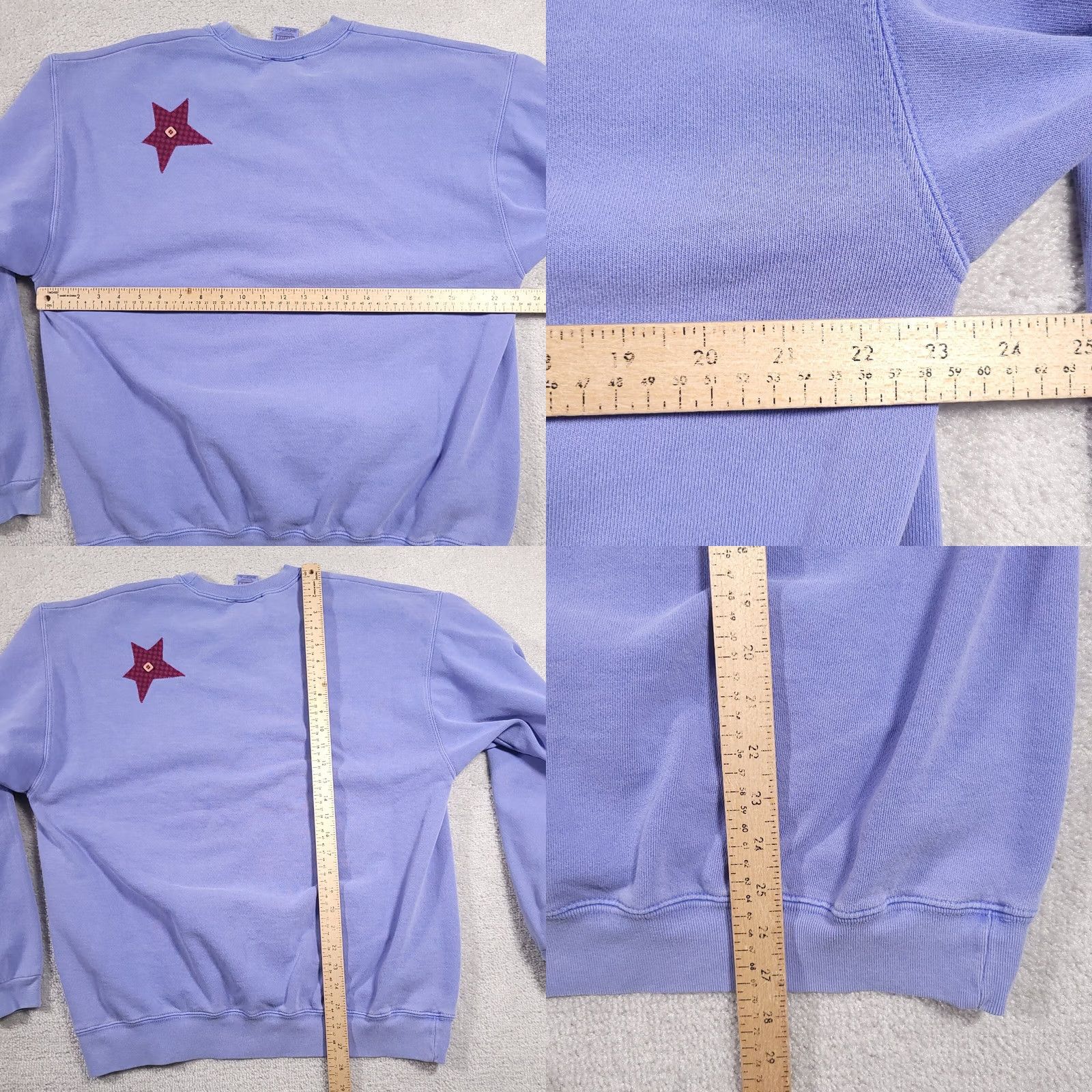 Vintage VINTAGE Sweatshirt Womens XL Blue Heart Embroidered USA Cotton Deluxe Fleece Pullover Crew Neck Long Sleeve Regular Fit Size XL / US 12-14 / IT 48-50 - 8 Thumbnail