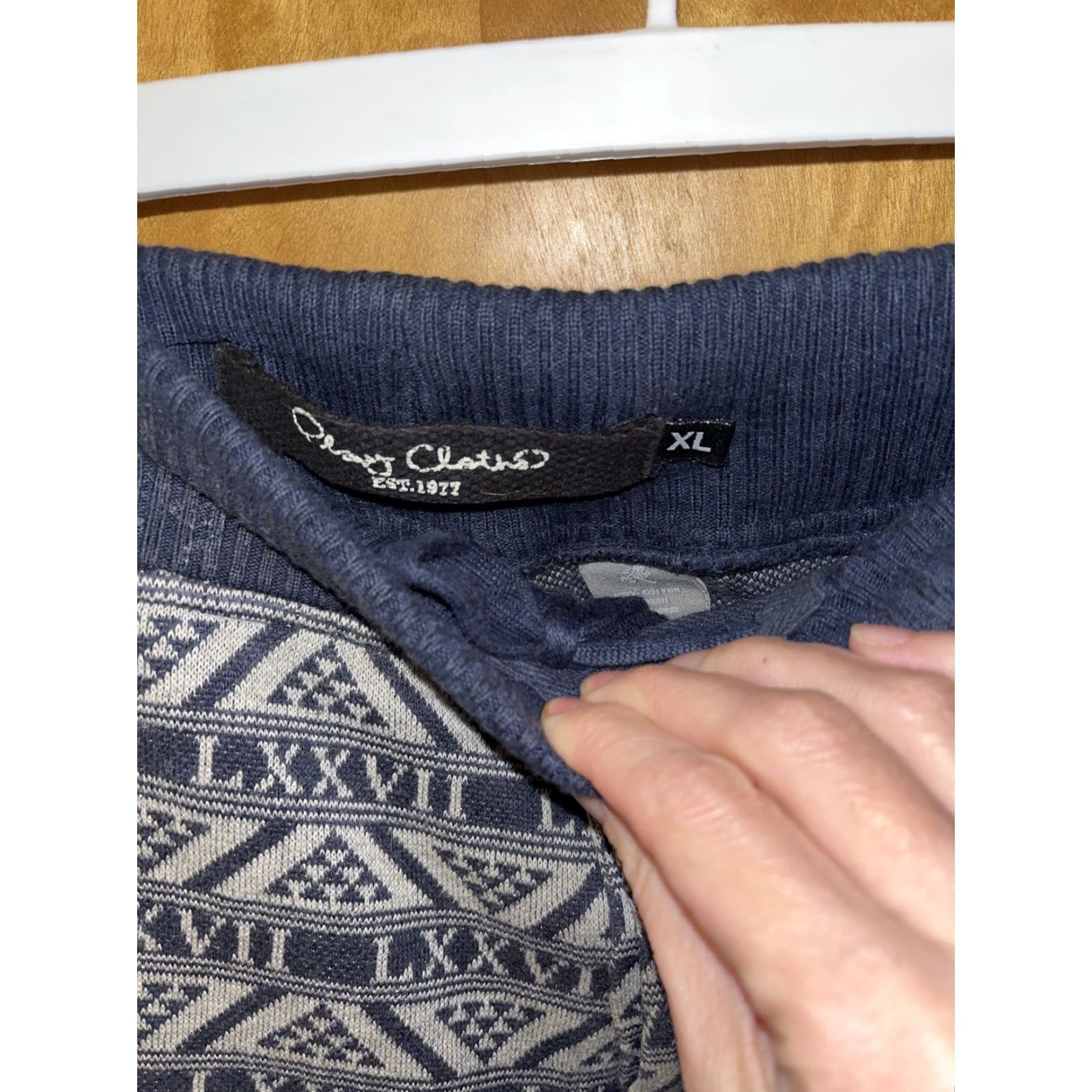 Vintage Play Cloths Mens XL Blue Roman Numbers Cotton SweatShorts W/Pockets Size US 36 / EU 52 - 4 Thumbnail
