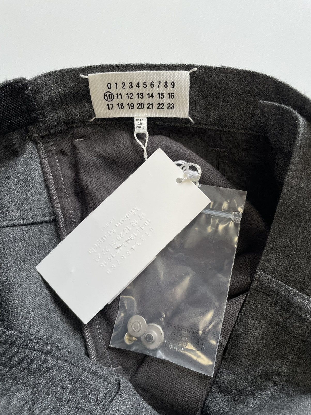 Maison Margiela S/S 23 Wide Leg Wool Utility Trousers Size US 30 / EU 46 - 4 Thumbnail